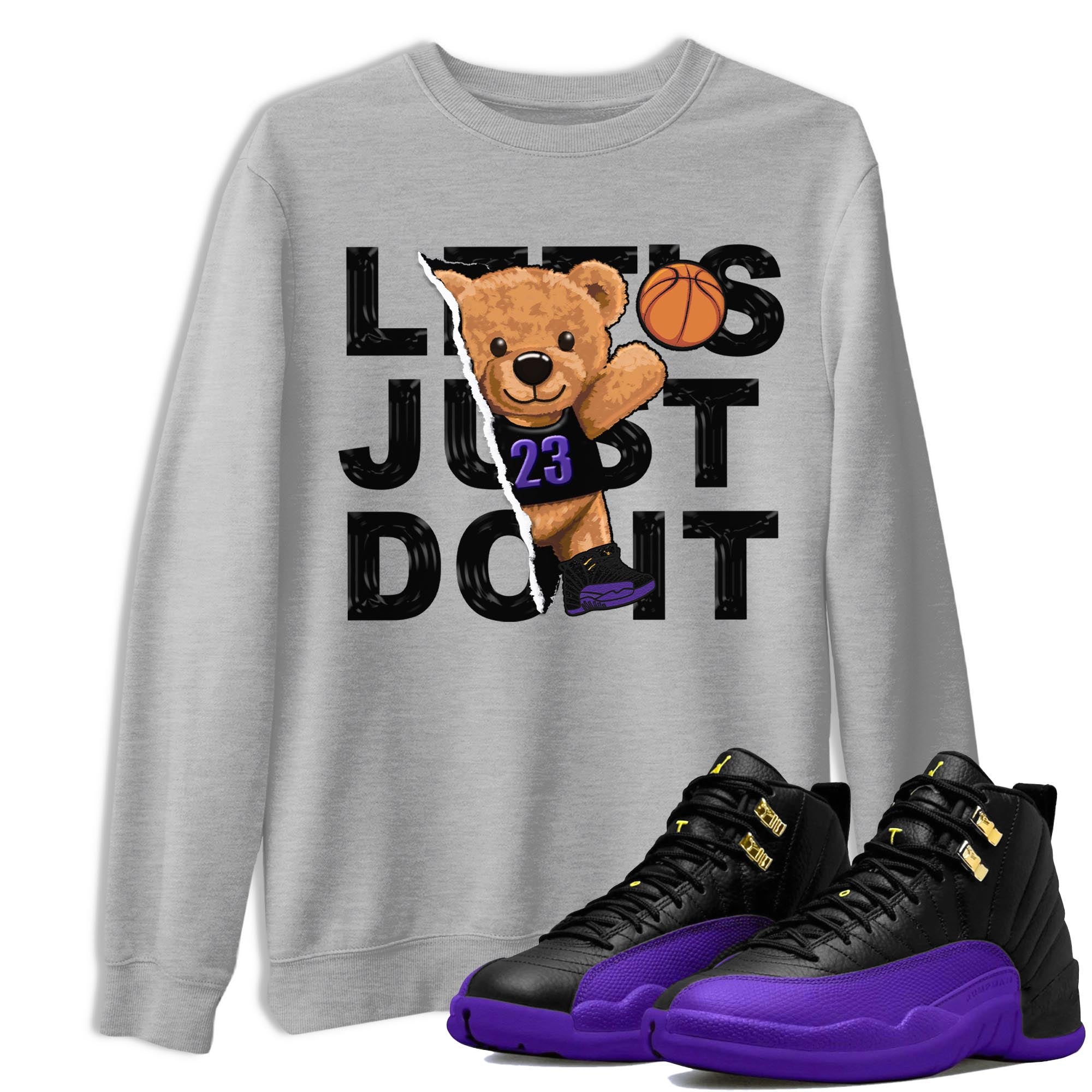 Rip Out Bear snkmatch Tee - Air Jordan 12 Field Purple