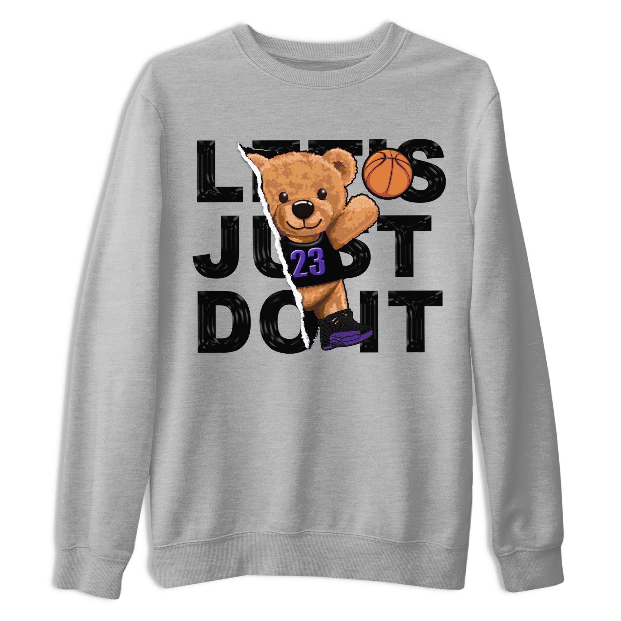 Rip Out Bear snkmatch Tee - Air Jordan 12 Field Purple