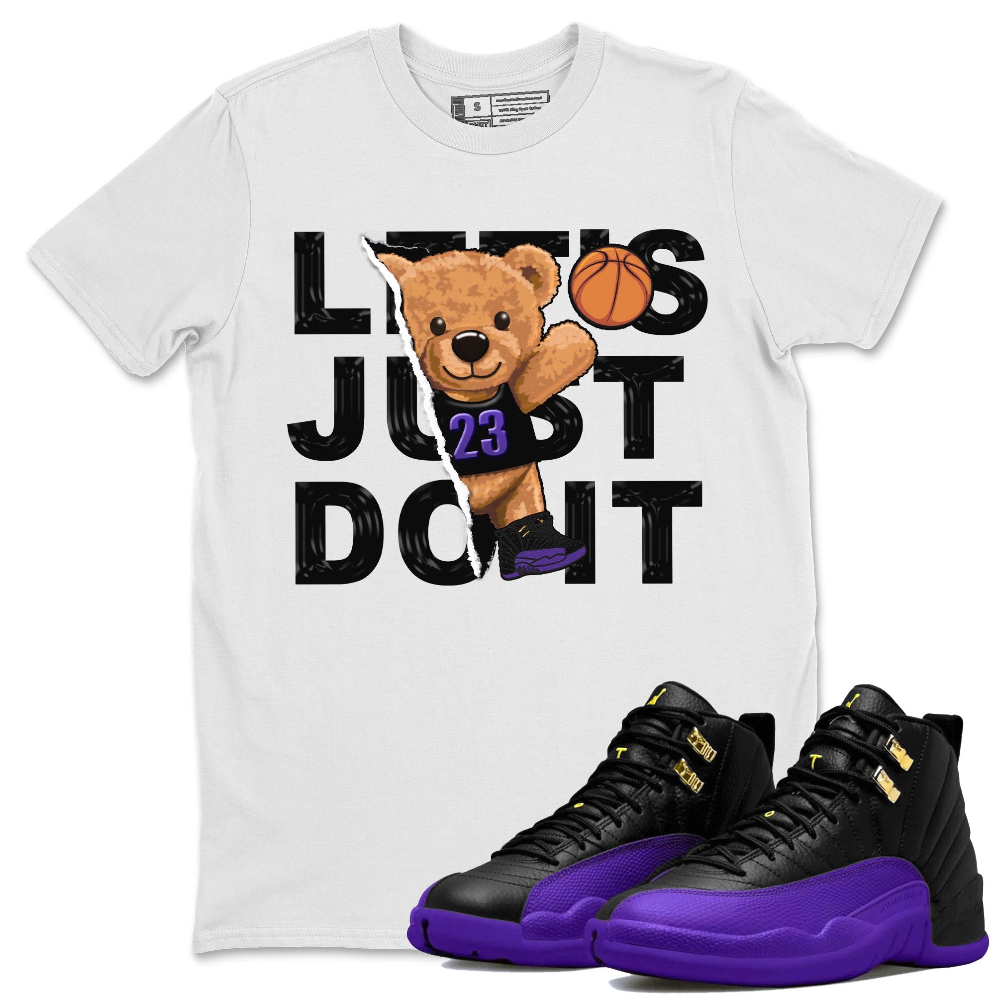 Rip Out Bear snkmatch Tee - Air Jordan 12 Field Purple
