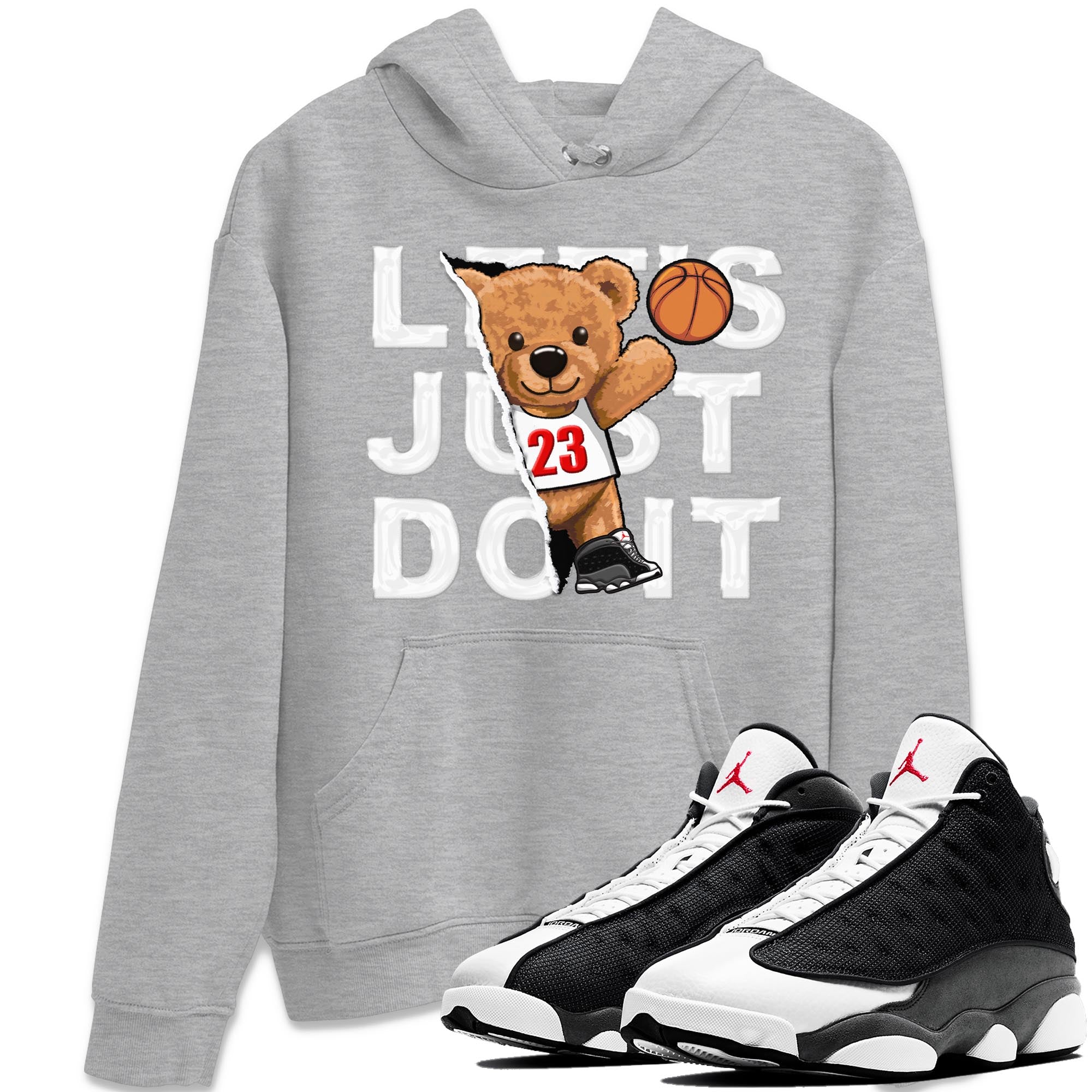 Rip Out Bear Unisex Tops - Air Jordan 13 Black Flint