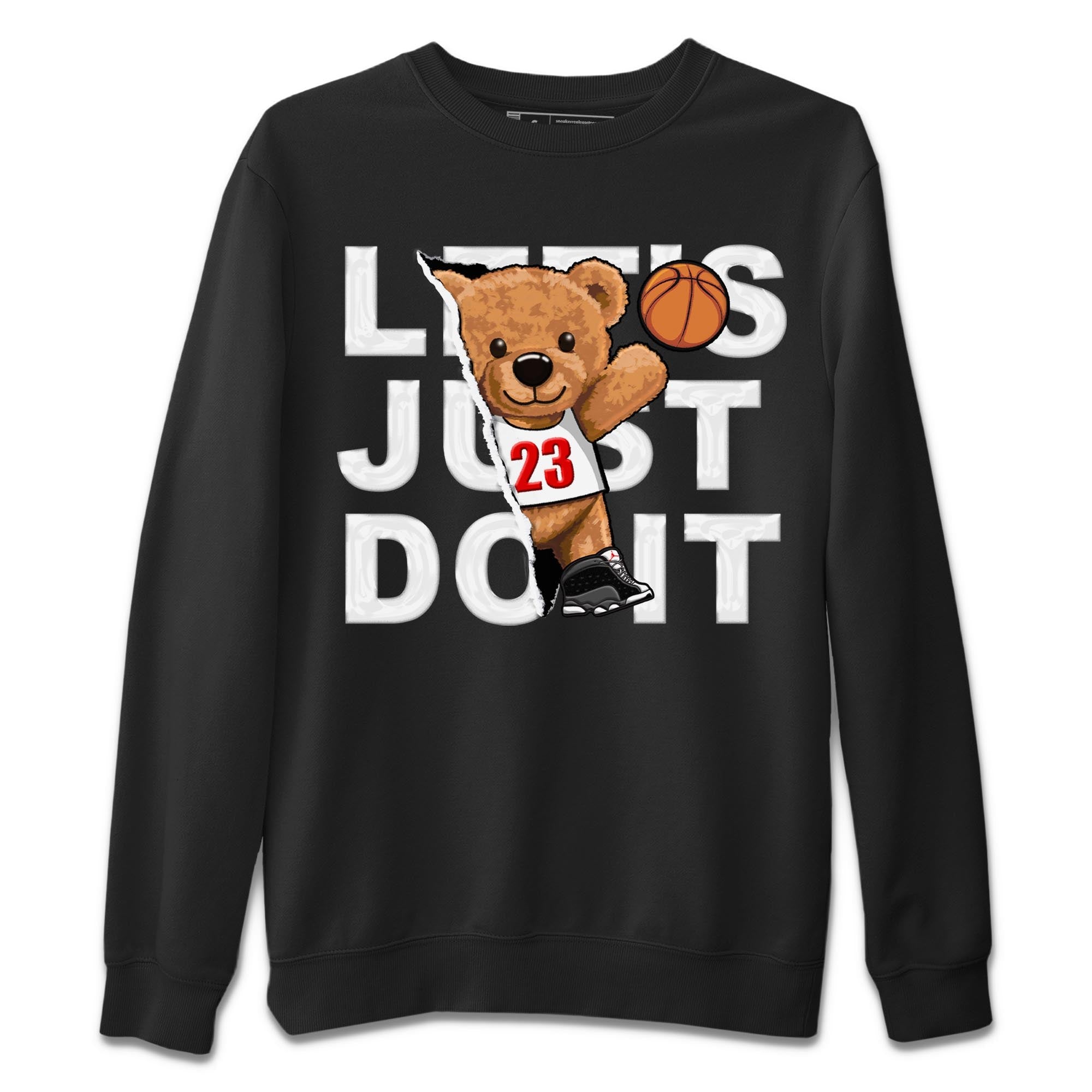 Rip Out Bear Unisex Tops - Air Jordan 13 Black Flint