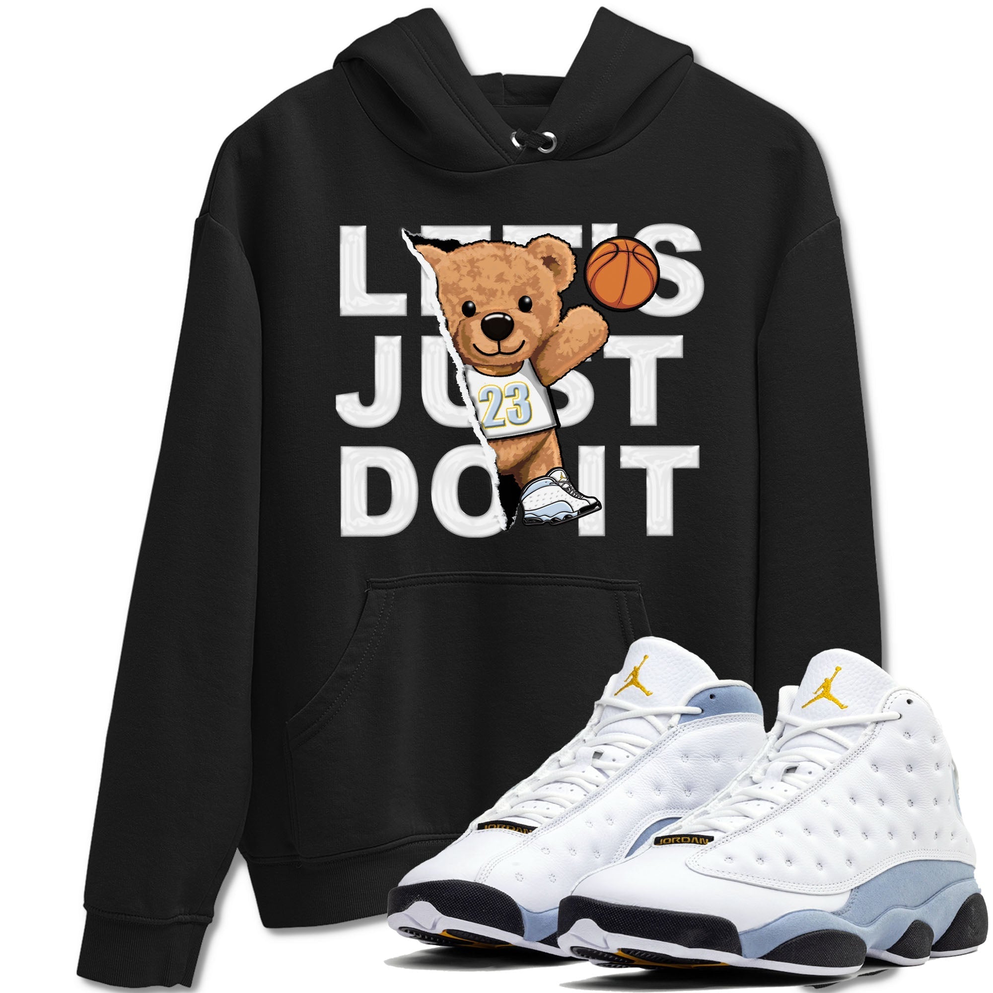 Rip Out Bear snkmatch Tees - Air Jordan 13 Blue Grey