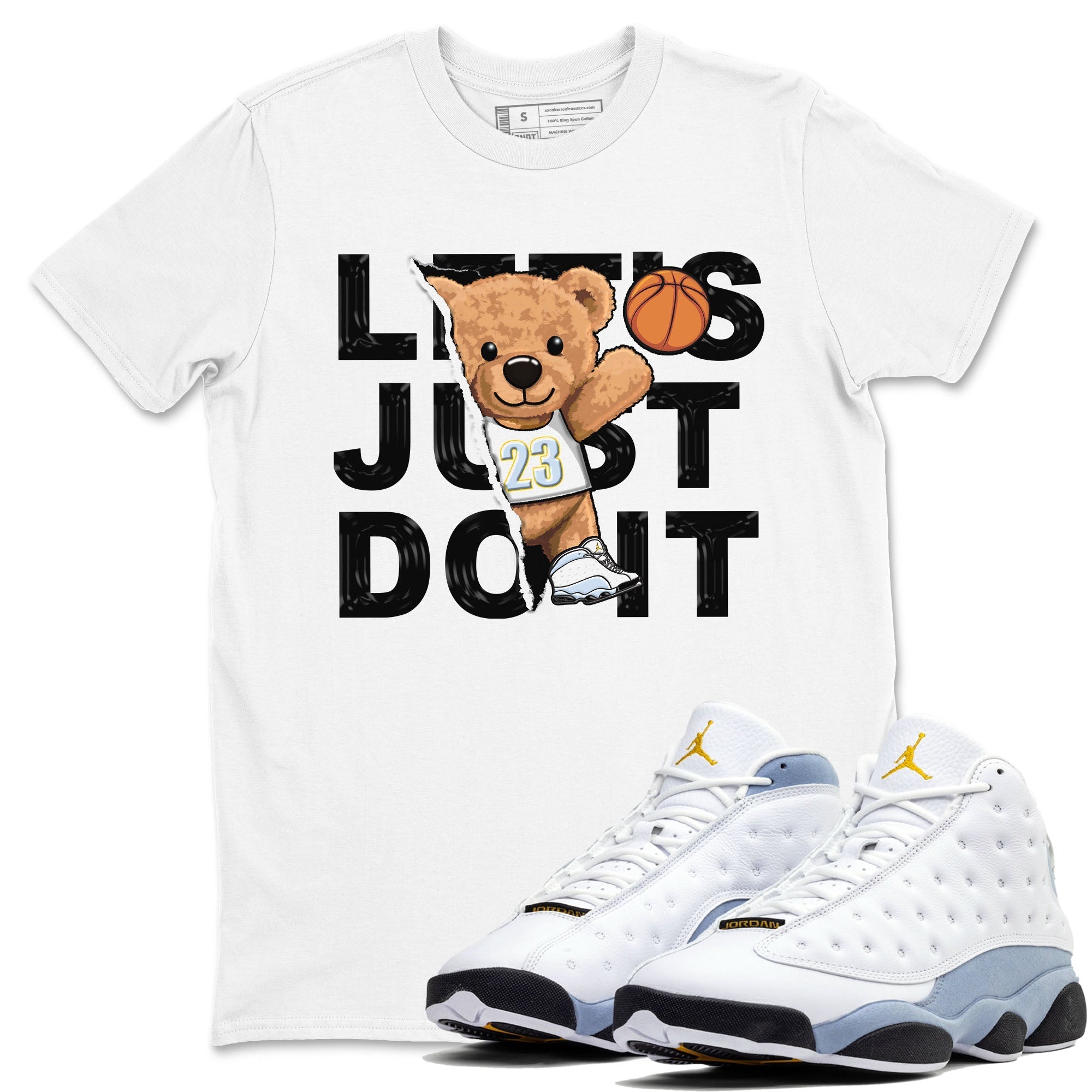 Rip Out Bear snkmatch Tees - Air Jordan 13 Blue Grey