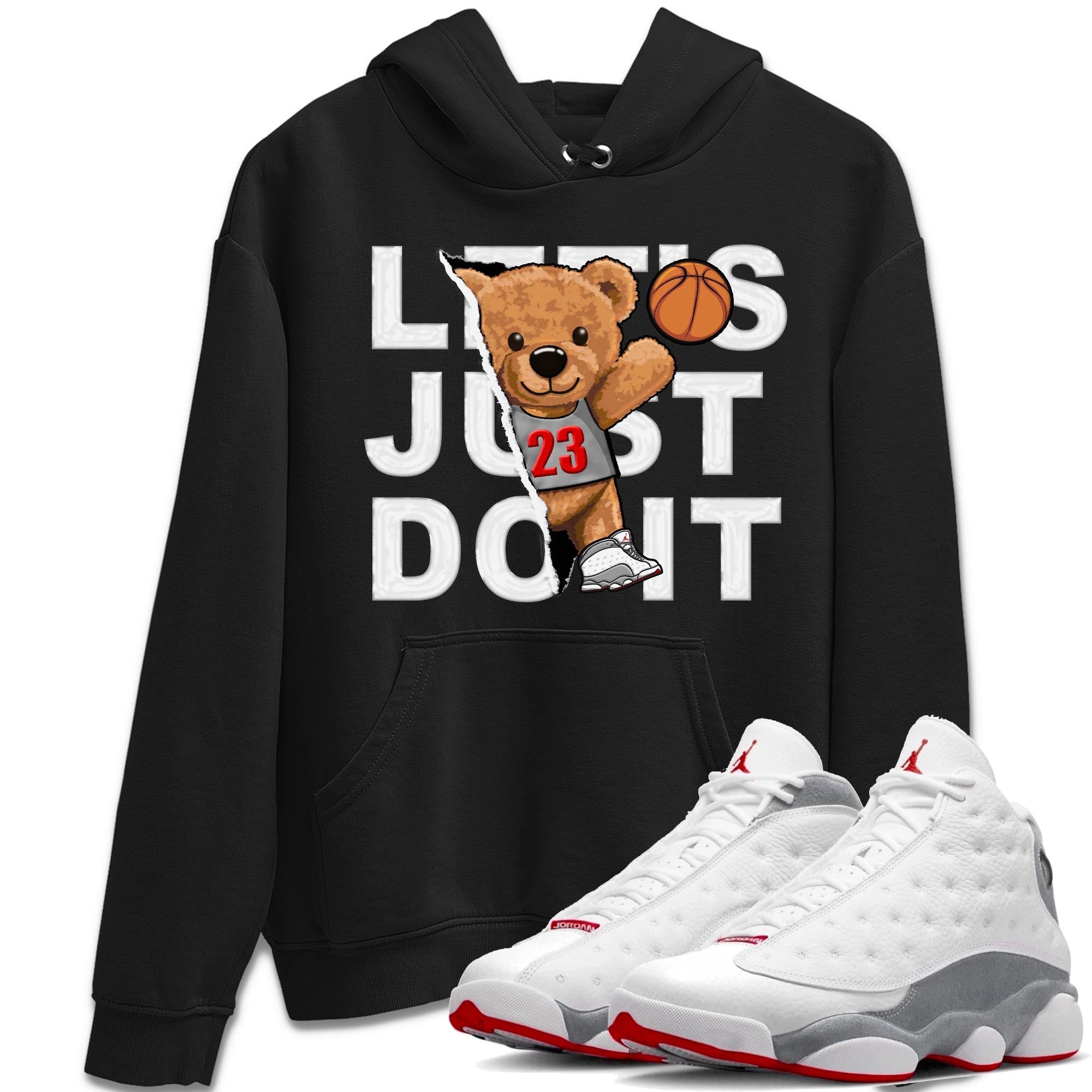 Rip Out Bear Unisex Tops - Air Jordan 13 Wolf Grey