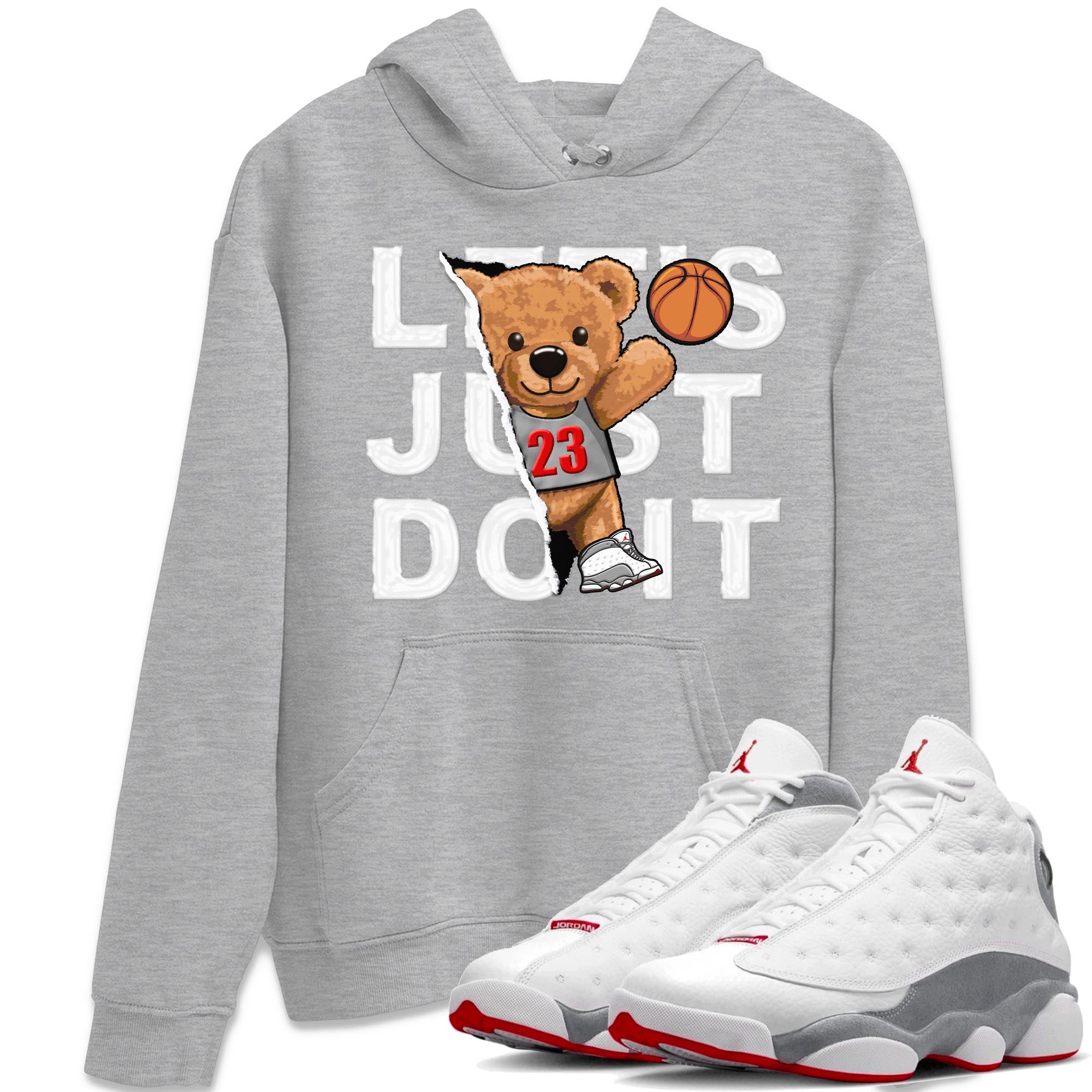 Rip Out Bear Unisex Tops - Air Jordan 13 Wolf Grey