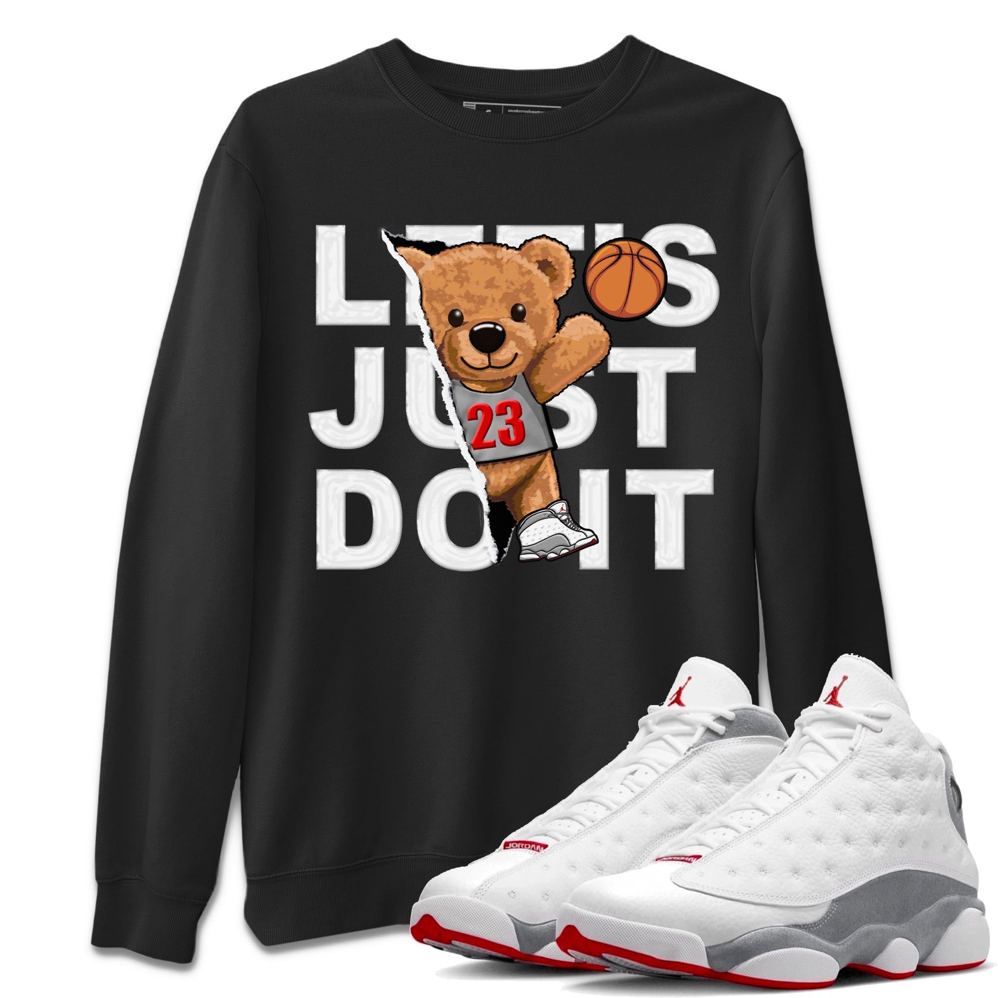 Rip Out Bear Unisex Tops - Air Jordan 13 Wolf Grey