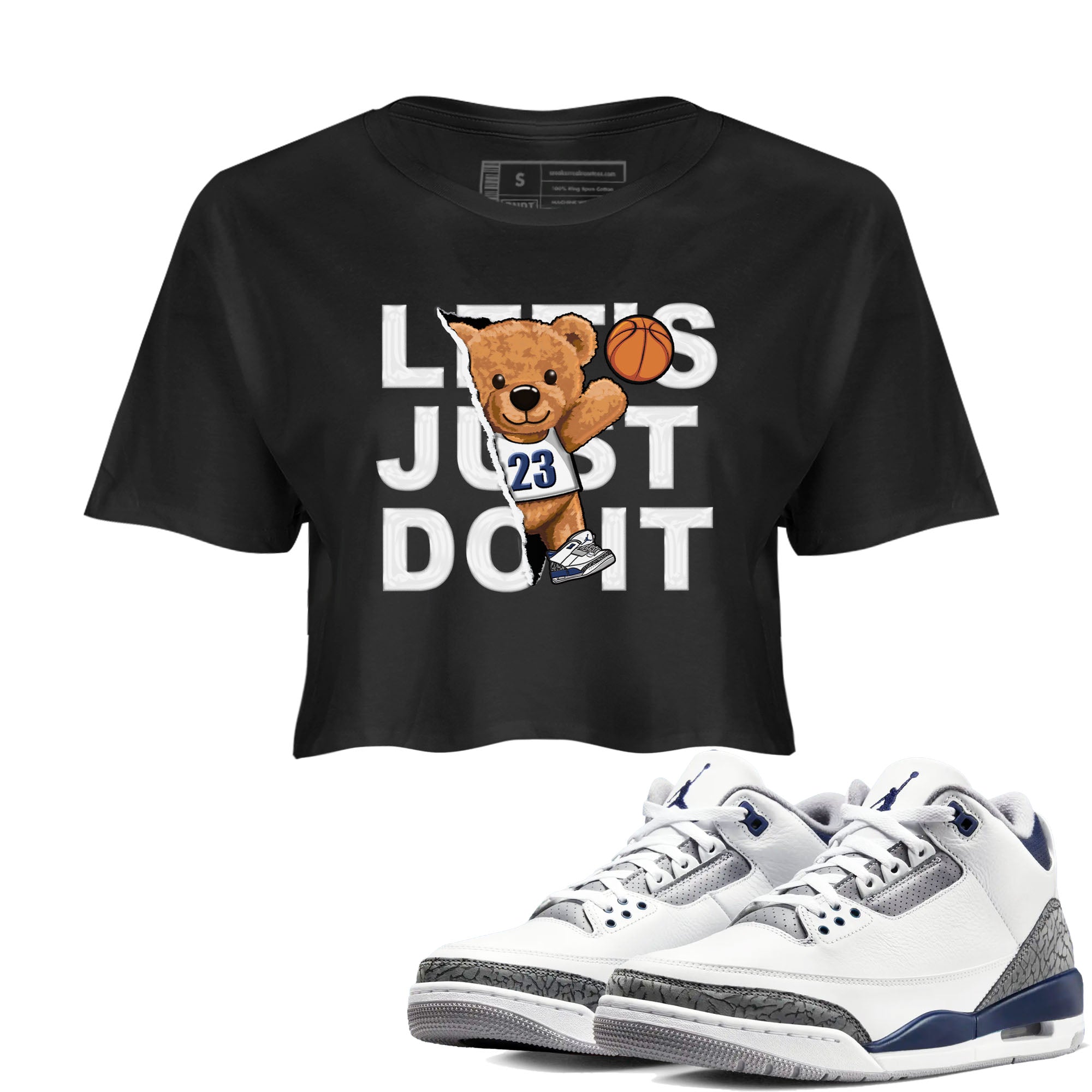 Rip Out Bear snkmatch Women's Top - Air Jordan 3 Midnight Navy 2023