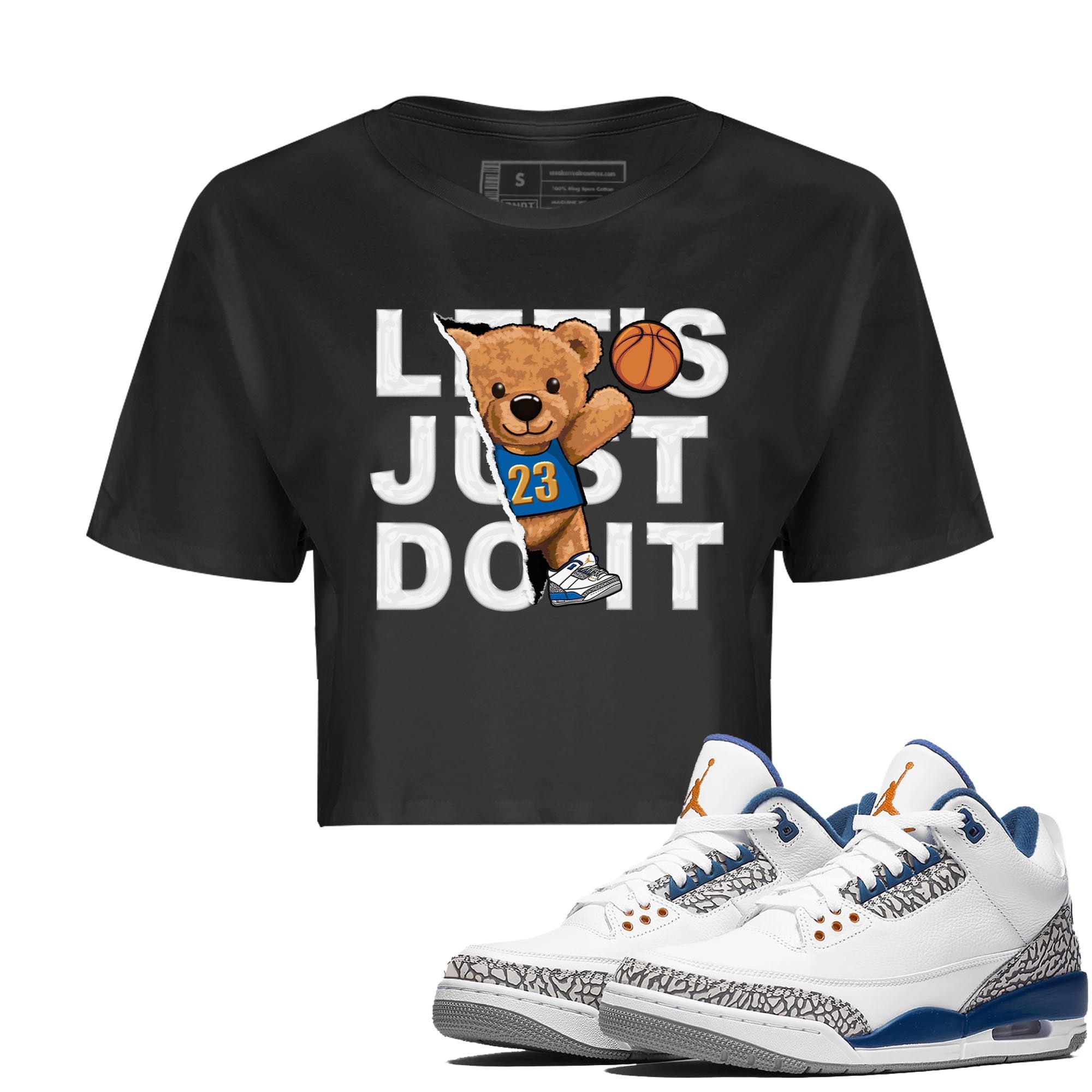 Rip Out Bear Women's Tops - Air Jordan 3 Wizards