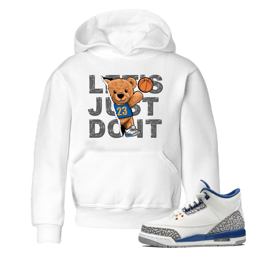 Rip Out Bear Kids Tops - Air Jordan 3 Wizards
