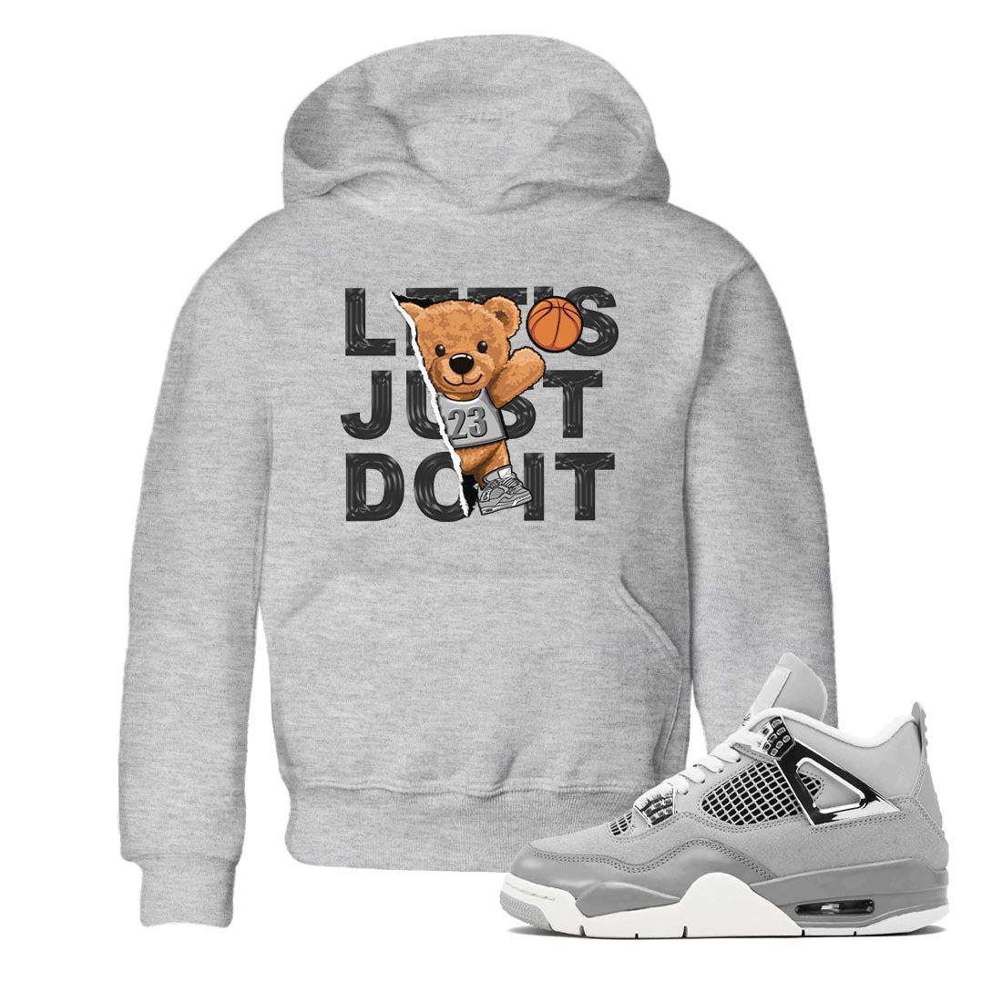 Rip Out Bear snkmatch Tee Kids - Air Jordan 4 Frozen Moments