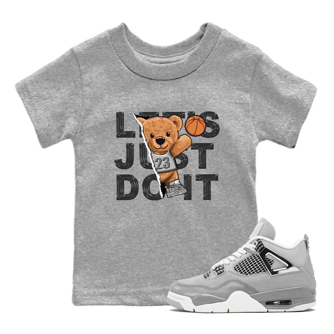 Rip Out Bear snkmatch Tee Kids - Air Jordan 4 Frozen Moments