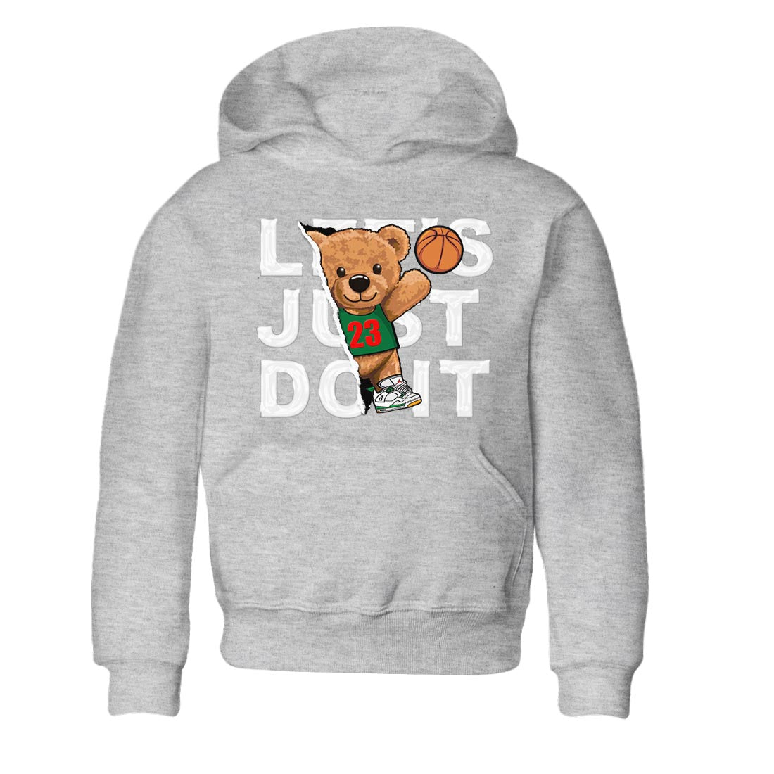 Rip Out Bear Kids Tops - Air Jordan 4 Pine Green SB