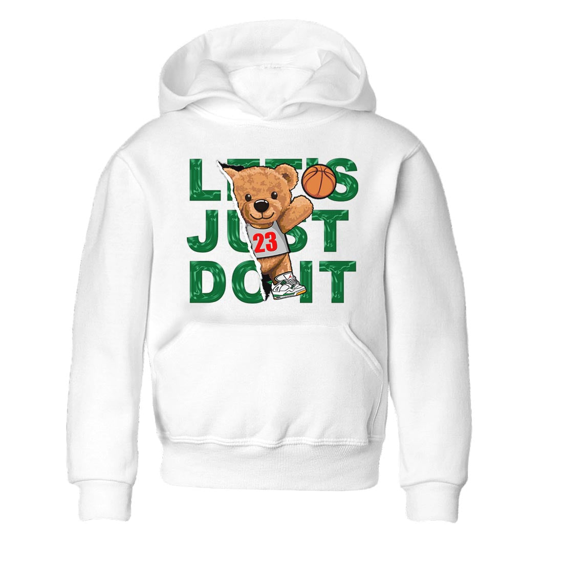 Rip Out Bear Kids Tops - Air Jordan 4 Pine Green SB