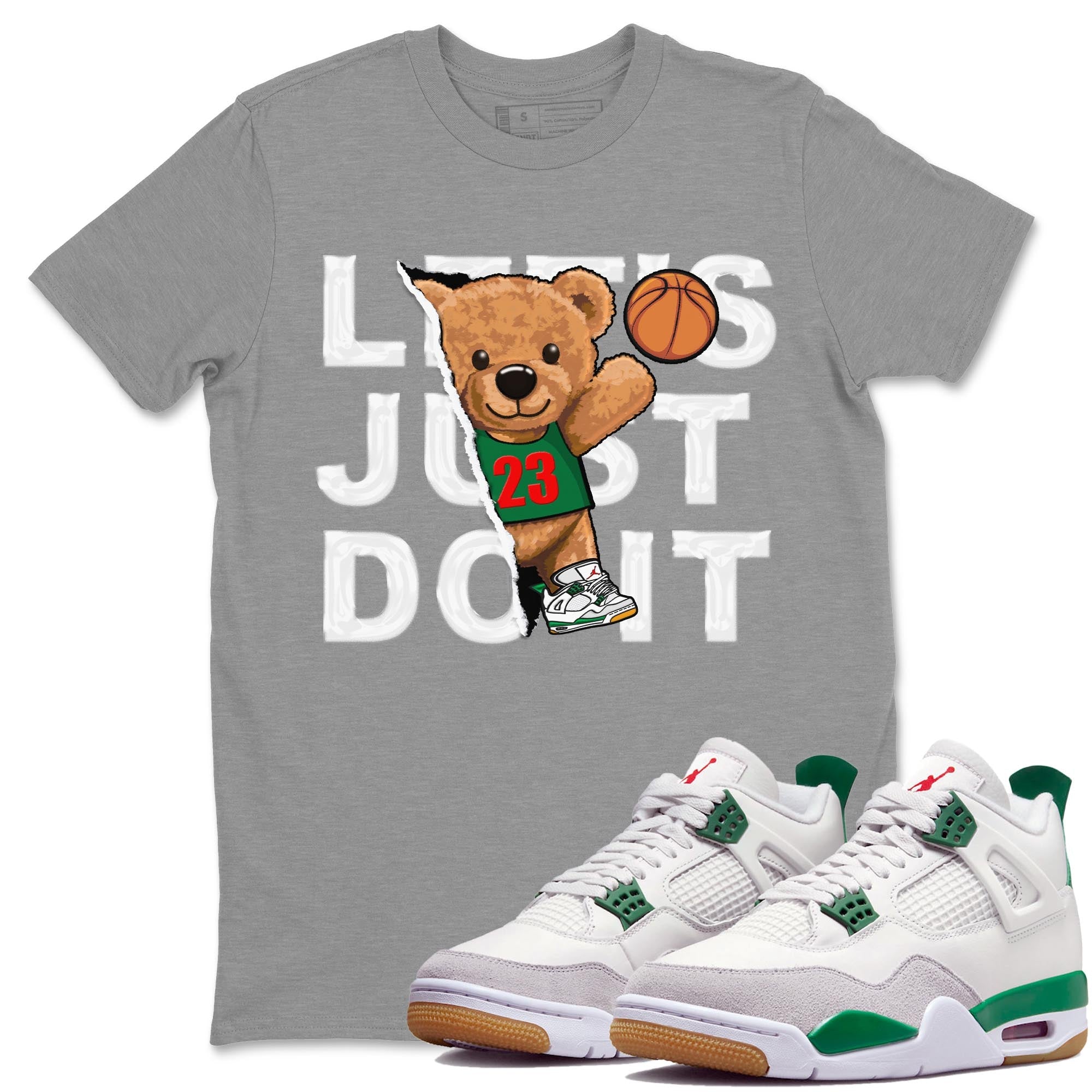 Rip Out Bear Unisex Tops - Air Jordan 4 Pine Green SB