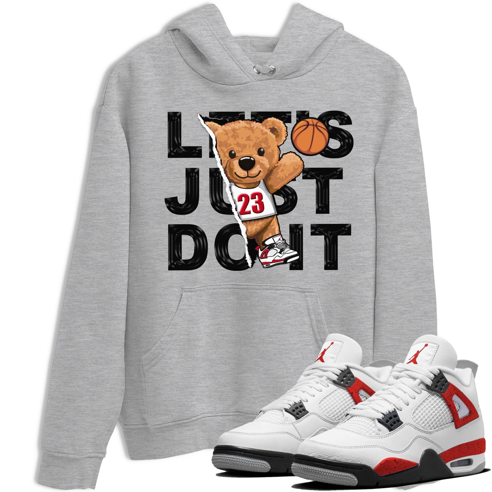 Rip Out Bear snkmatch Tee - Air Jordan 4 Red Cement