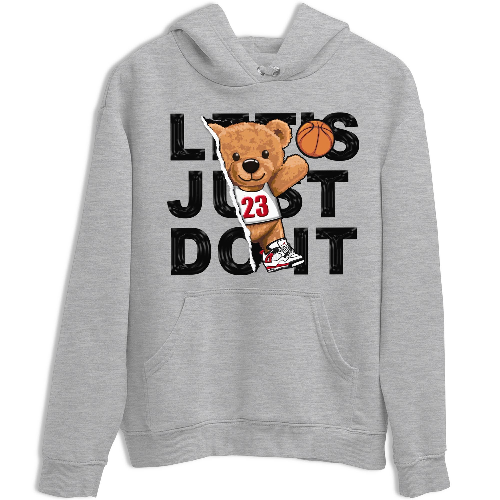 Rip Out Bear snkmatch Tee - Air Jordan 4 Red Cement