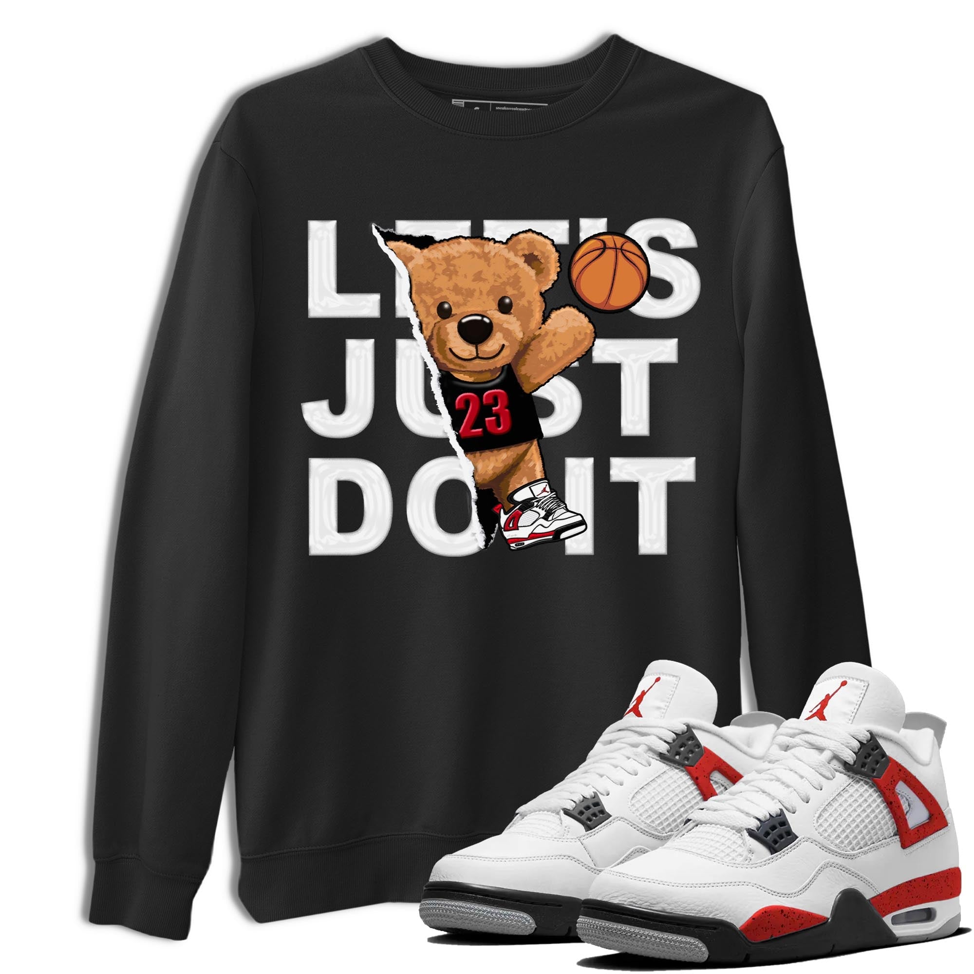 Rip Out Bear snkmatch Tee - Air Jordan 4 Red Cement