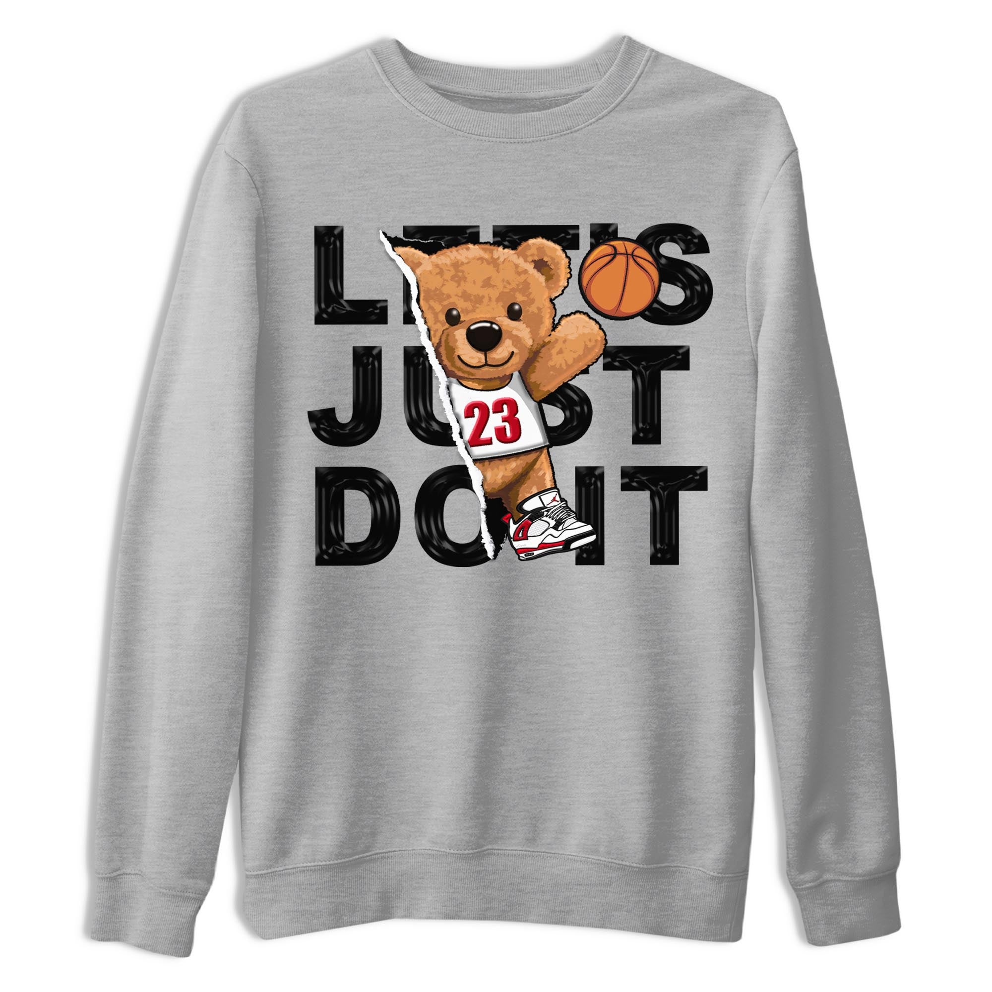 Rip Out Bear snkmatch Tee - Air Jordan 4 Red Cement