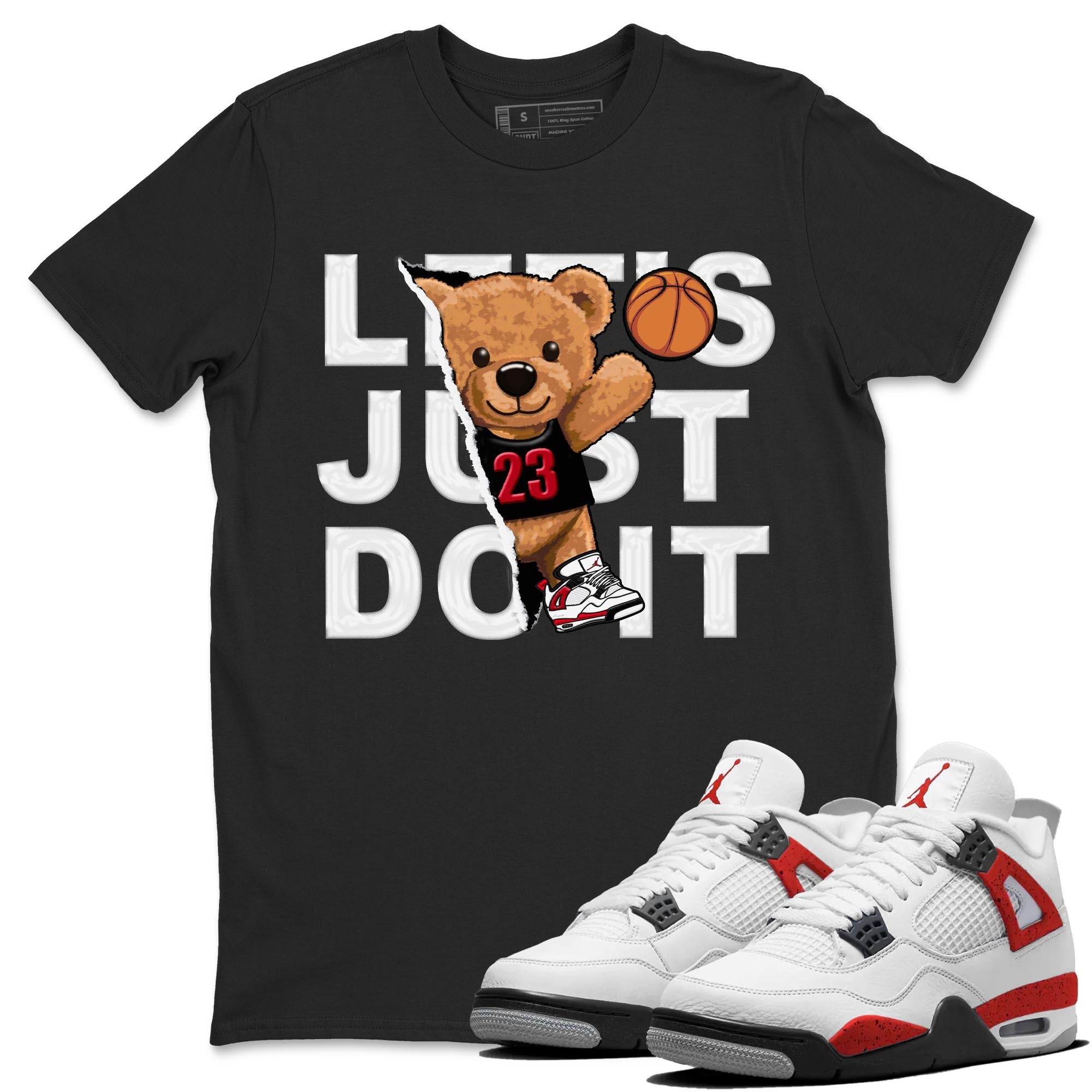 Rip Out Bear snkmatch Tee - Air Jordan 4 Red Cement