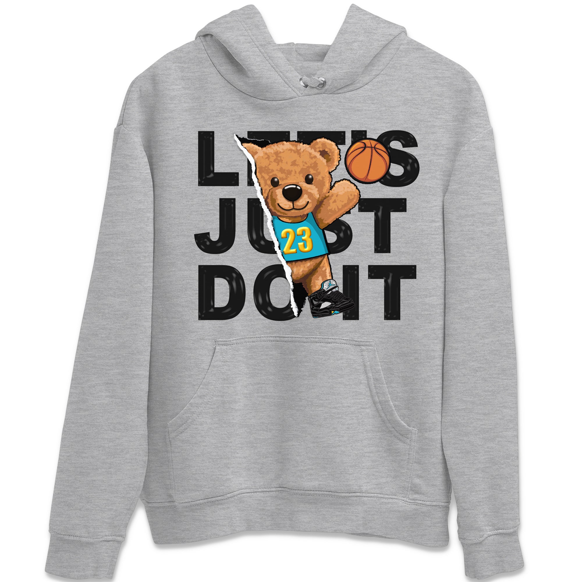 Rip Out Bear Unisex Tops - Air Jordan 5 Aqua