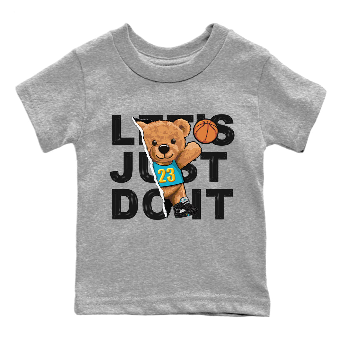 Rip Out Bear Kids Tops - Air Jordan 5 Aqua