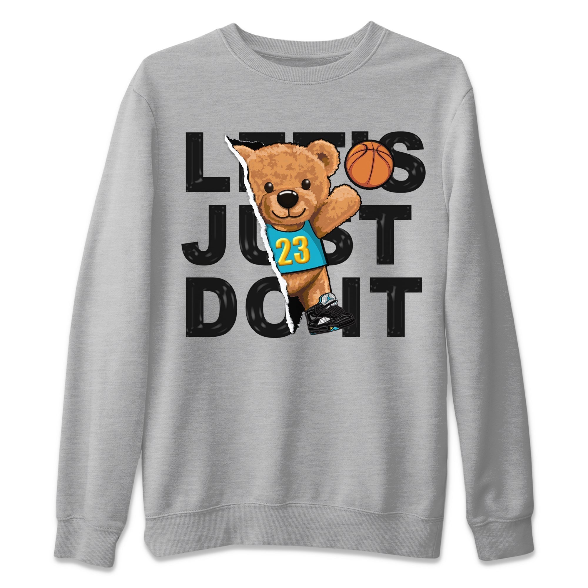 Rip Out Bear Unisex Tops - Air Jordan 5 Aqua