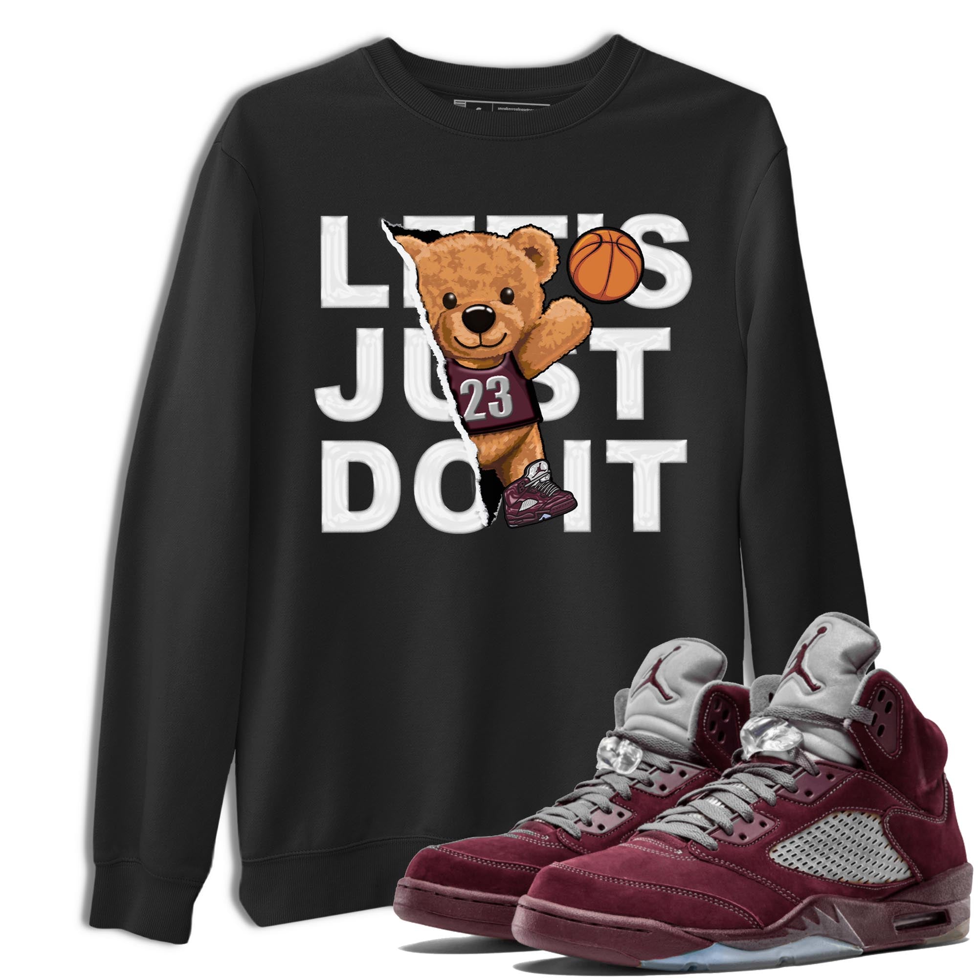Rip Out Bear snkmatch Tee - Air Jordan 5 Burgundy