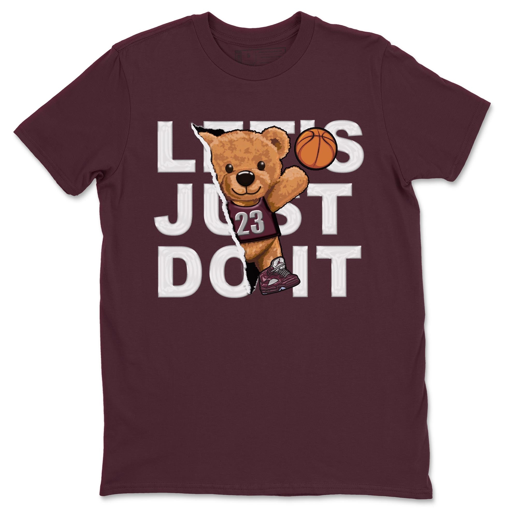 Rip Out Bear snkmatch Tee - Air Jordan 5 Burgundy