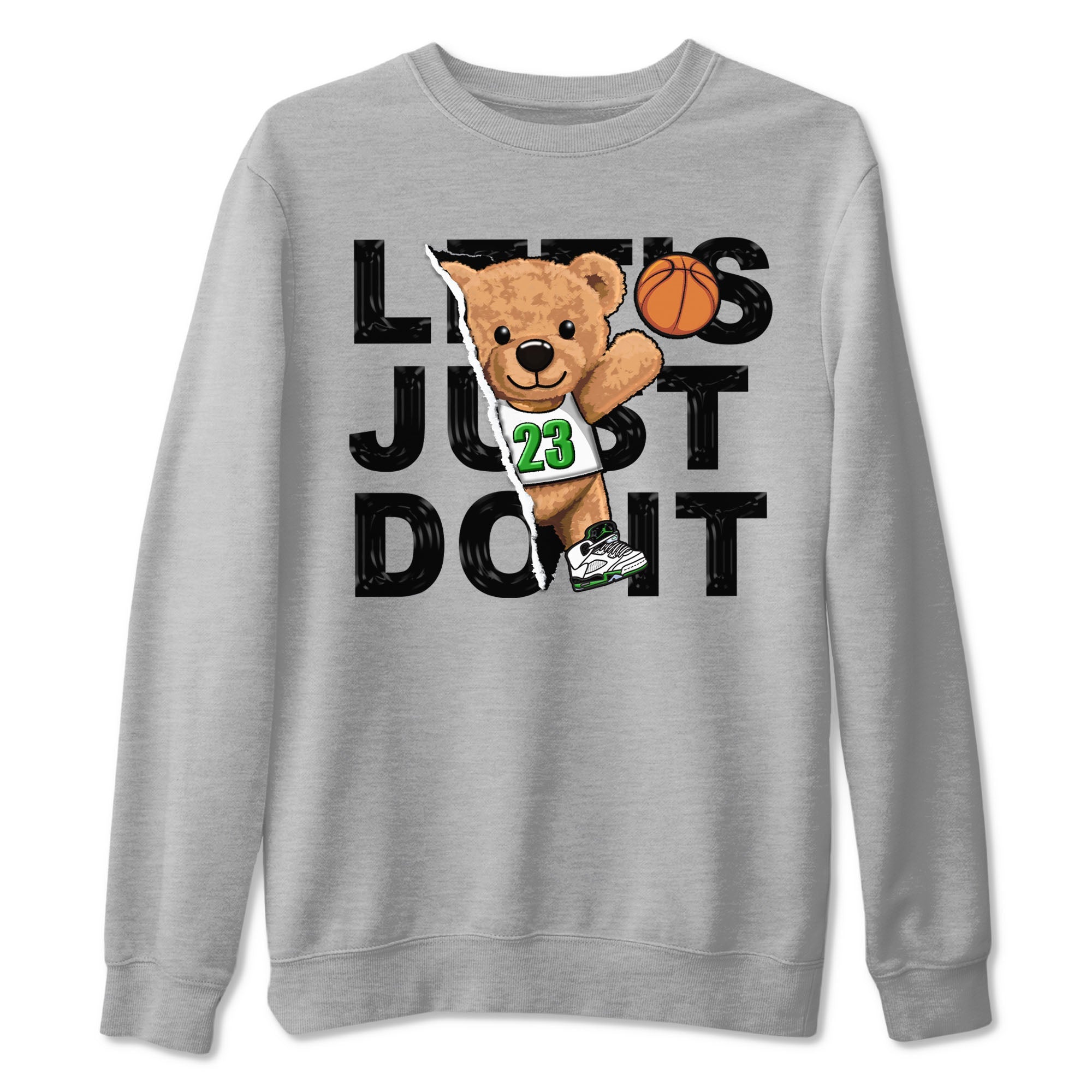 Rip Out Bear snkmatch Tees - Air Jordan 5 Lucky Green
