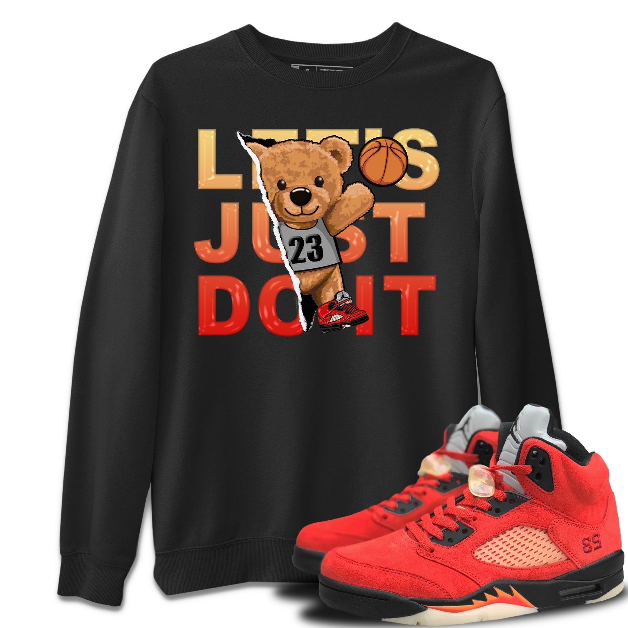 Rip Out Bear Unisex Tops - Air Jordan 5 Mars For Her