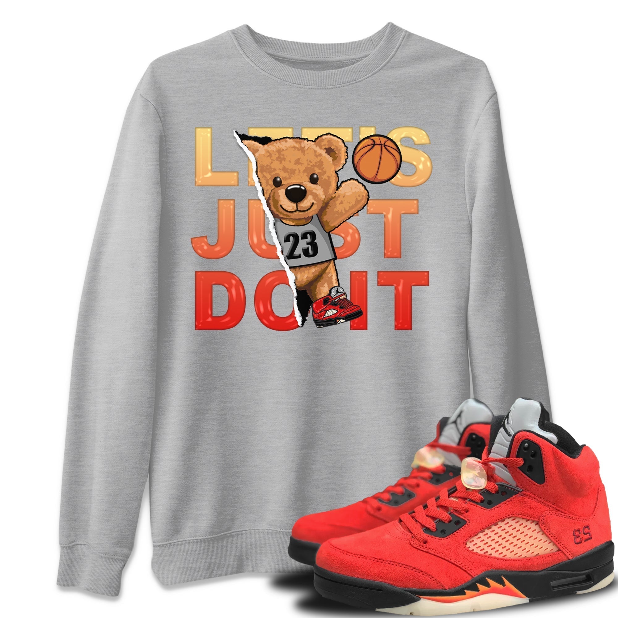 Rip Out Bear Unisex Tops - Air Jordan 5 Mars For Her