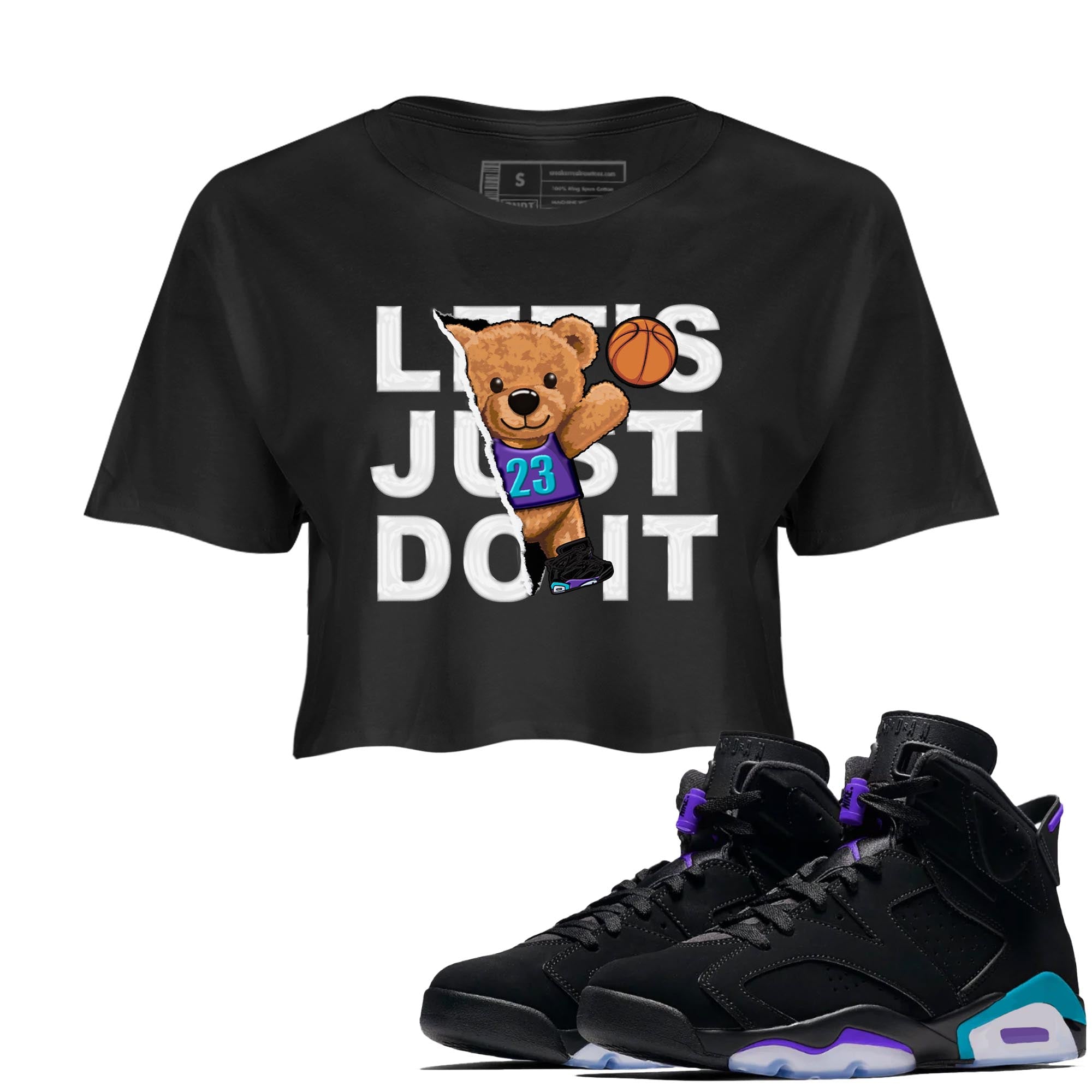 Rip Out Bear snkmatch Women's Top - Air Jordan 6 Aqua