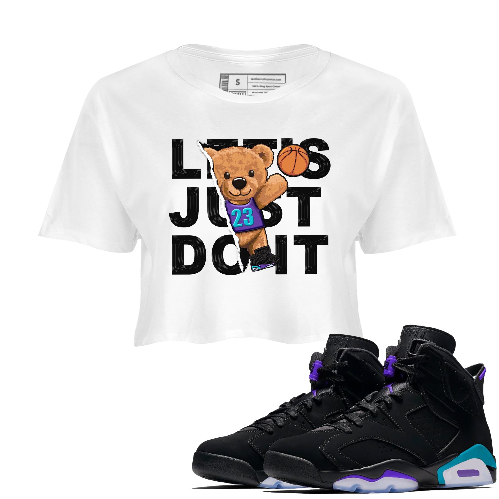 Rip Out Bear snkmatch Women's Top - Air Jordan 6 Aqua