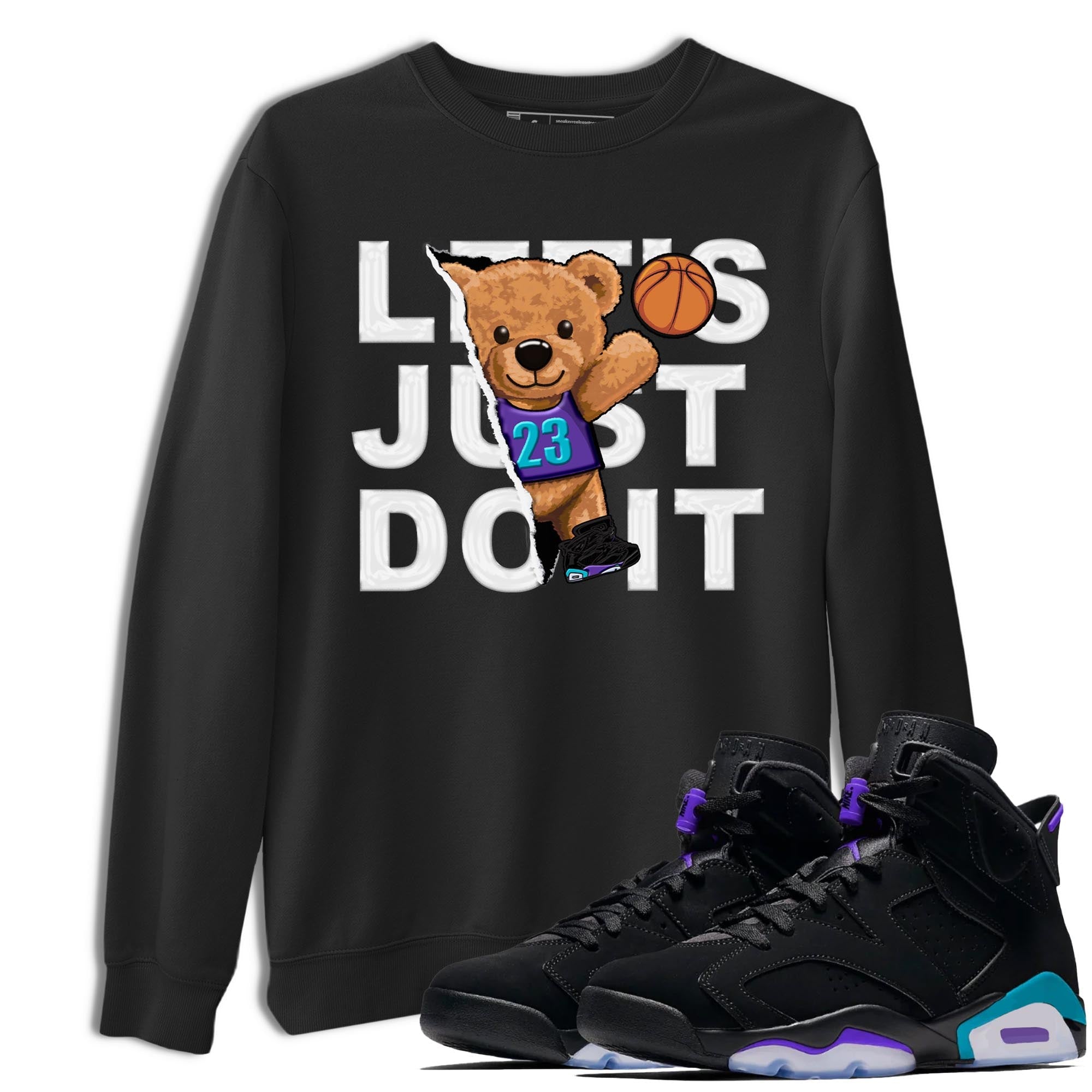Rip Out Bear snkmatch Tee - Air Jordan 6 Aqua