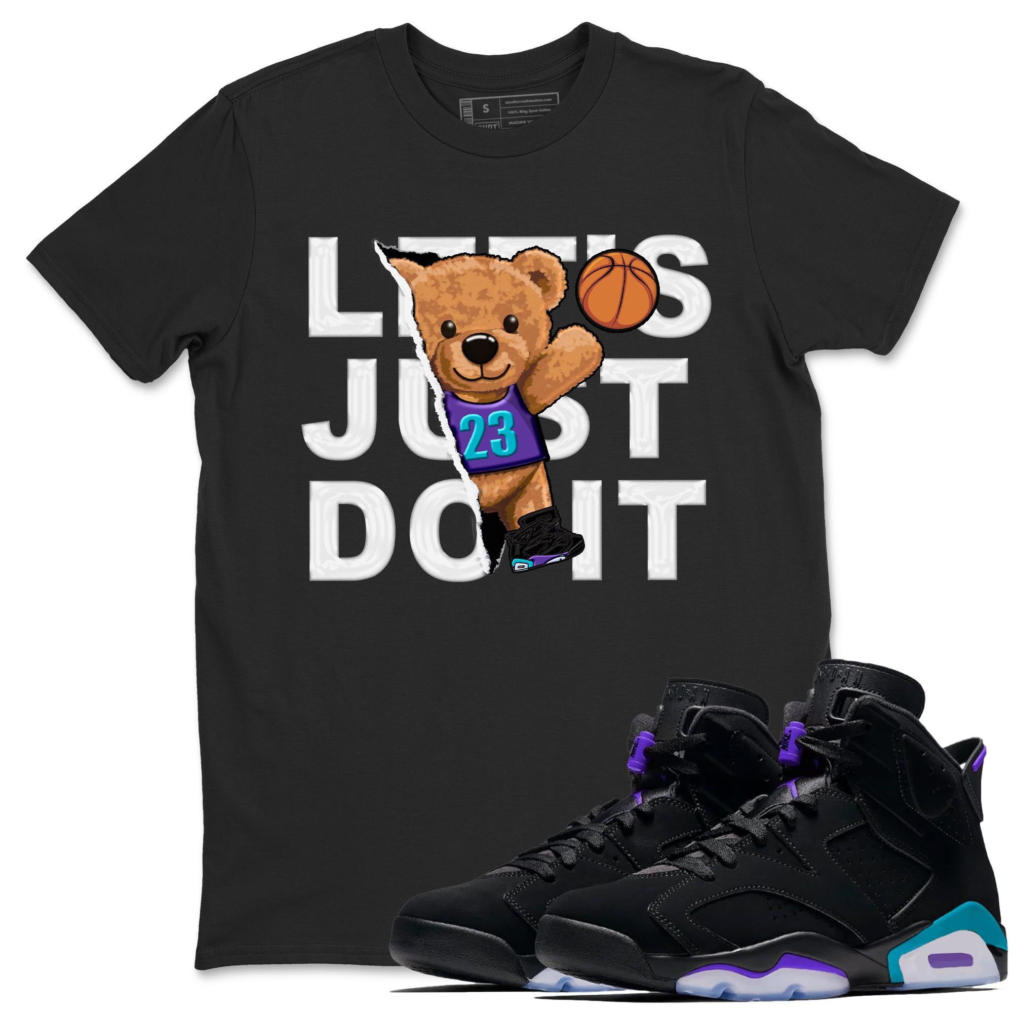 Rip Out Bear snkmatch Tee - Air Jordan 6 Aqua