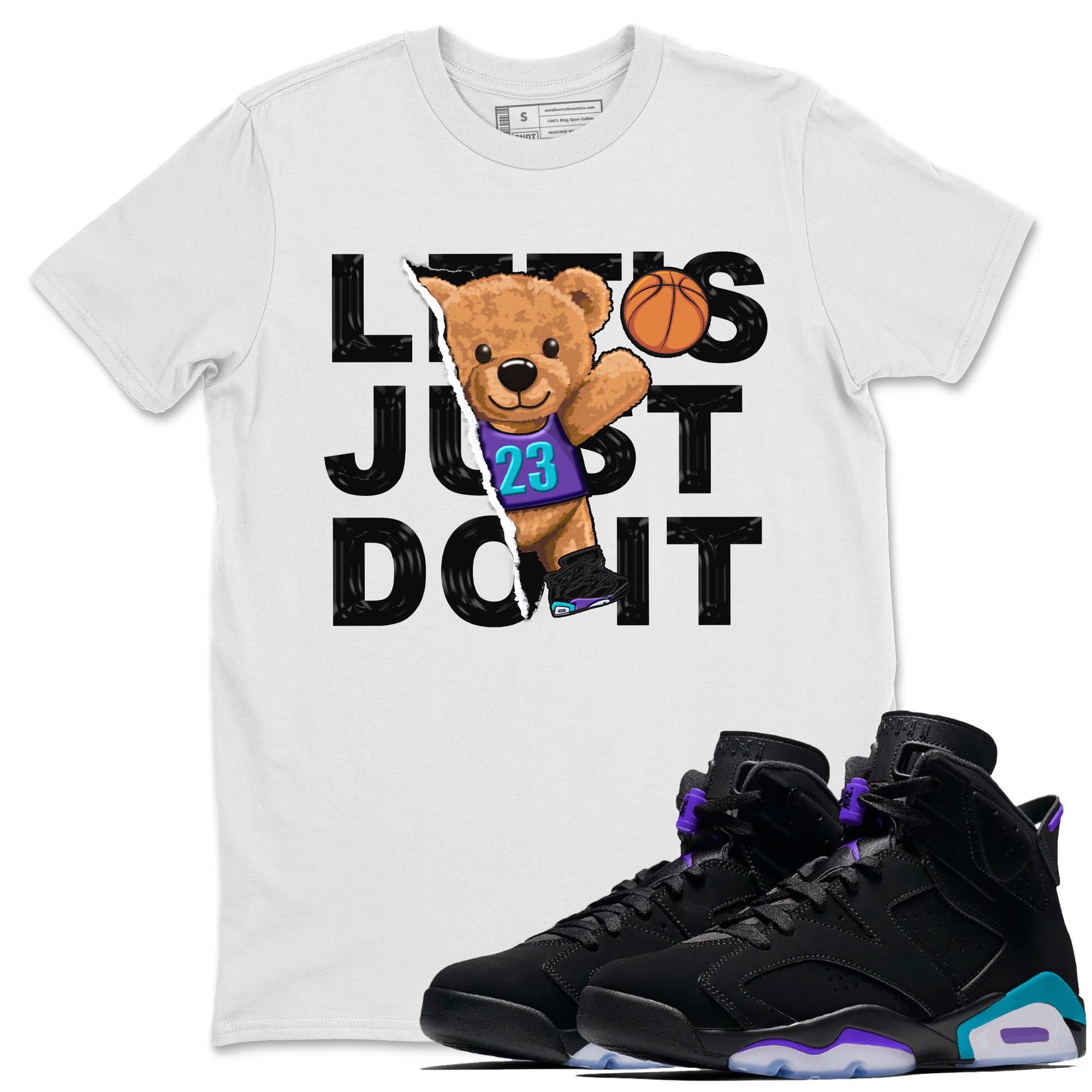 Rip Out Bear snkmatch Tee - Air Jordan 6 Aqua