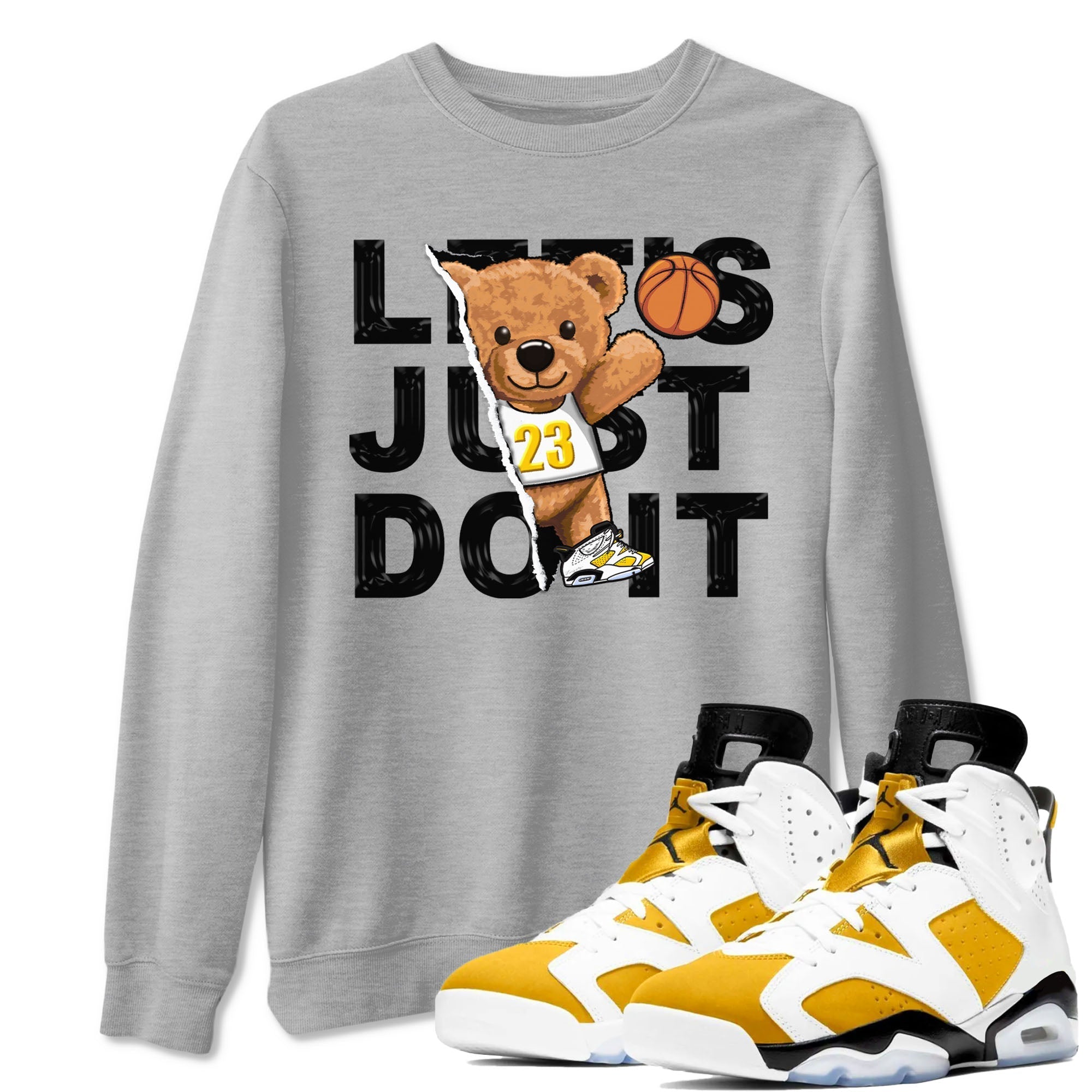 Rip Out Bear snkmatch Tees - Air Jordan 6 Yellow Ochre