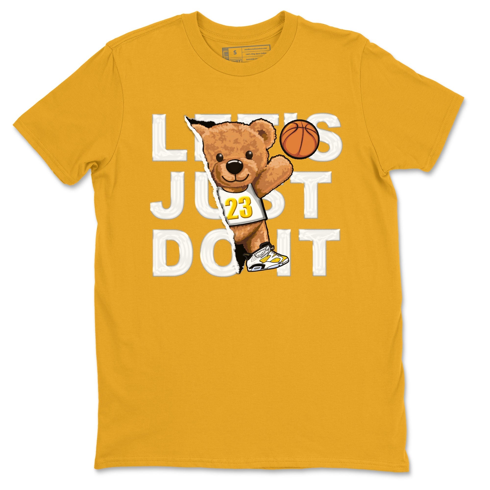 Rip Out Bear snkmatch Tees - Air Jordan 6 Yellow Ochre
