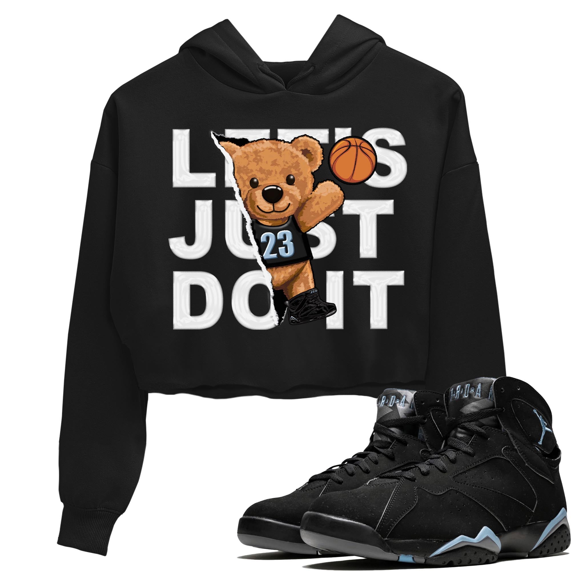 Rip Out Bear snkmatch Women's Top - Air Jordan 7 Chambray