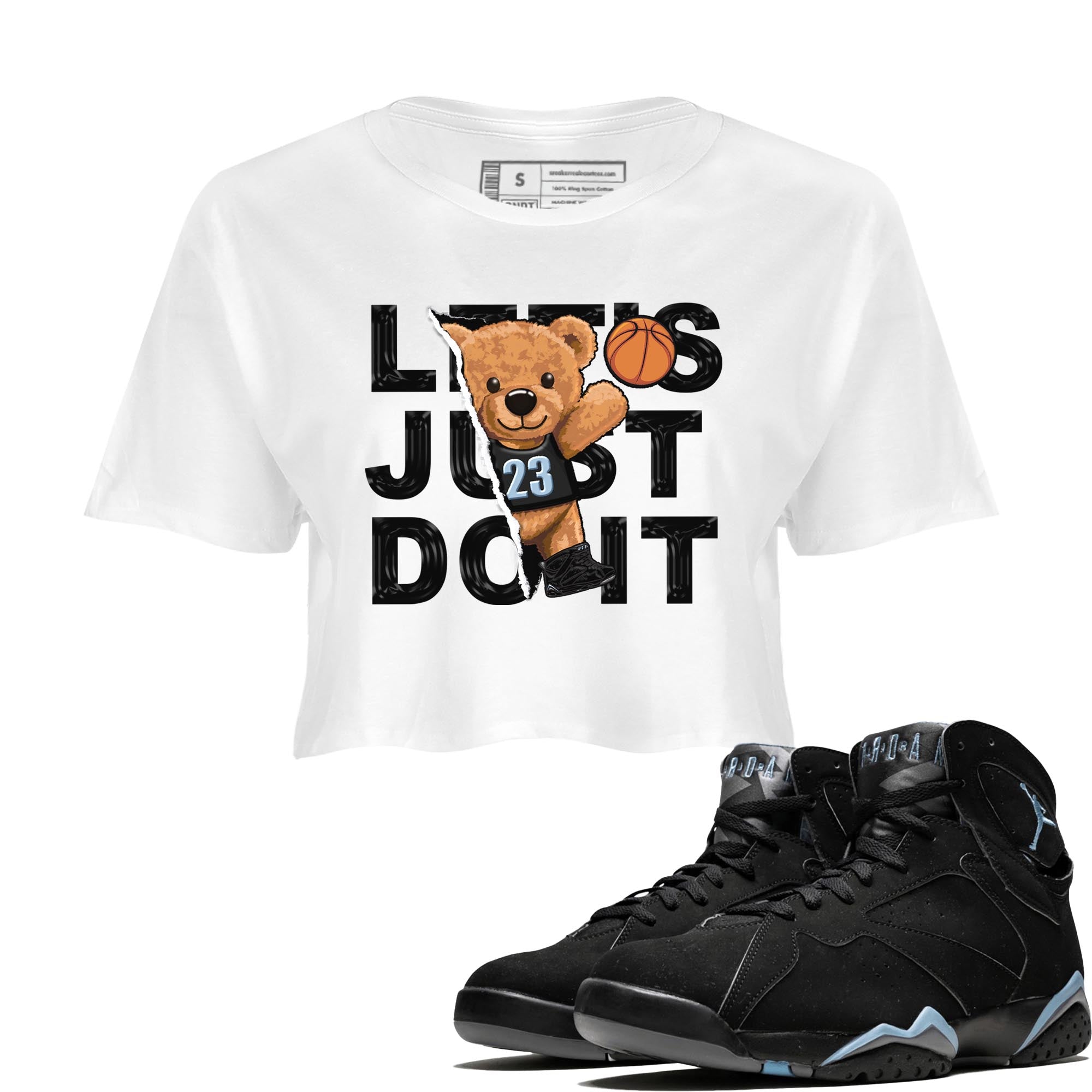 Rip Out Bear snkmatch Women's Top - Air Jordan 7 Chambray