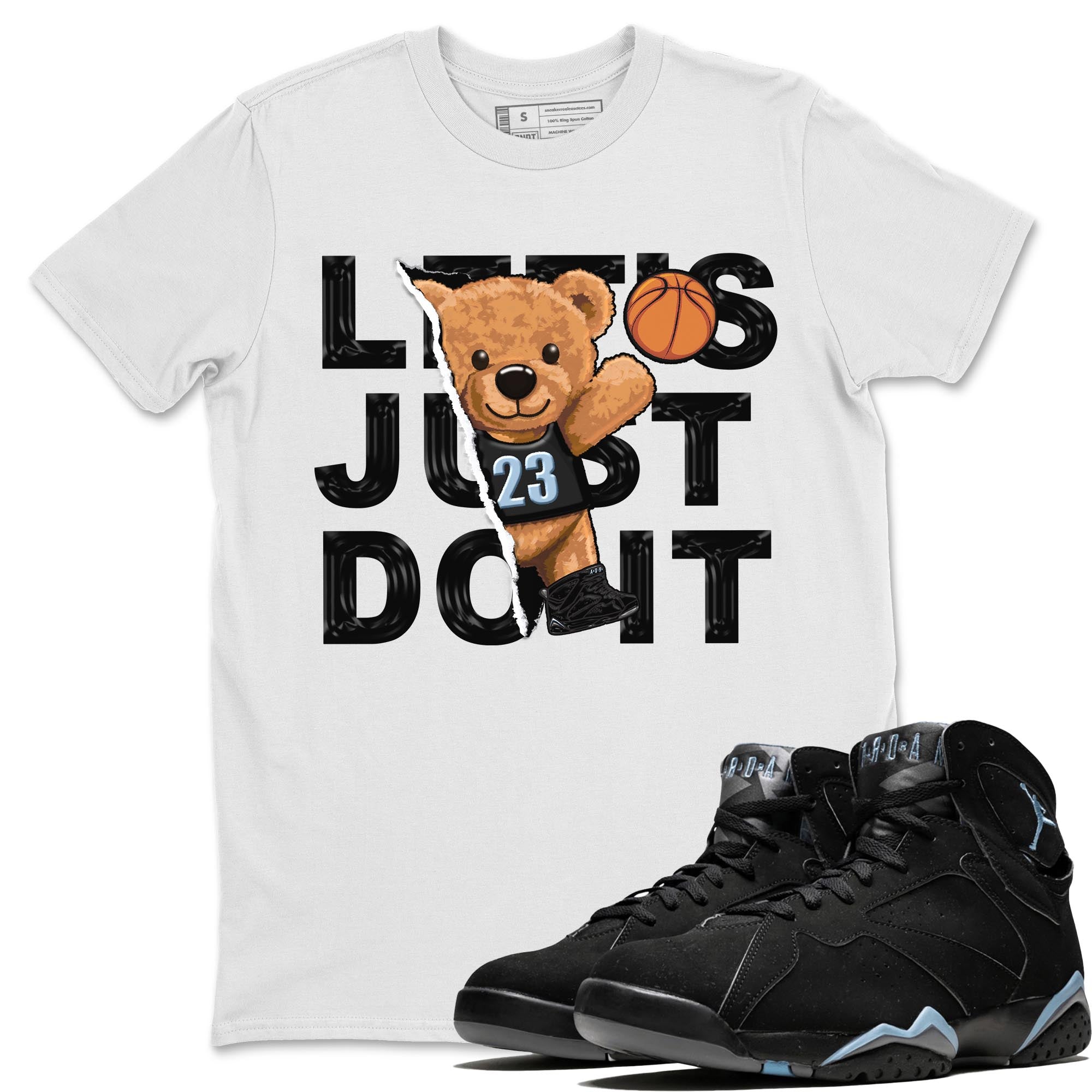Rip Out Bear snkmatch Tee - Air Jordan 7 Chambray