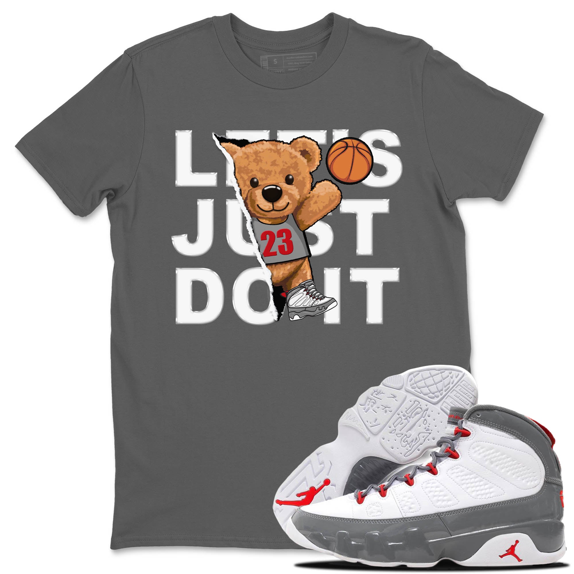 Rip Out Bear Unisex Tops - Air Jordan 9 Fire Red