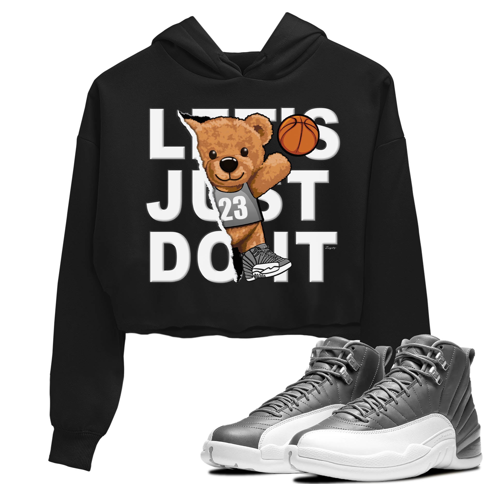 Rip Out Bear Women's Tops - Air Jordan 12 Stealth