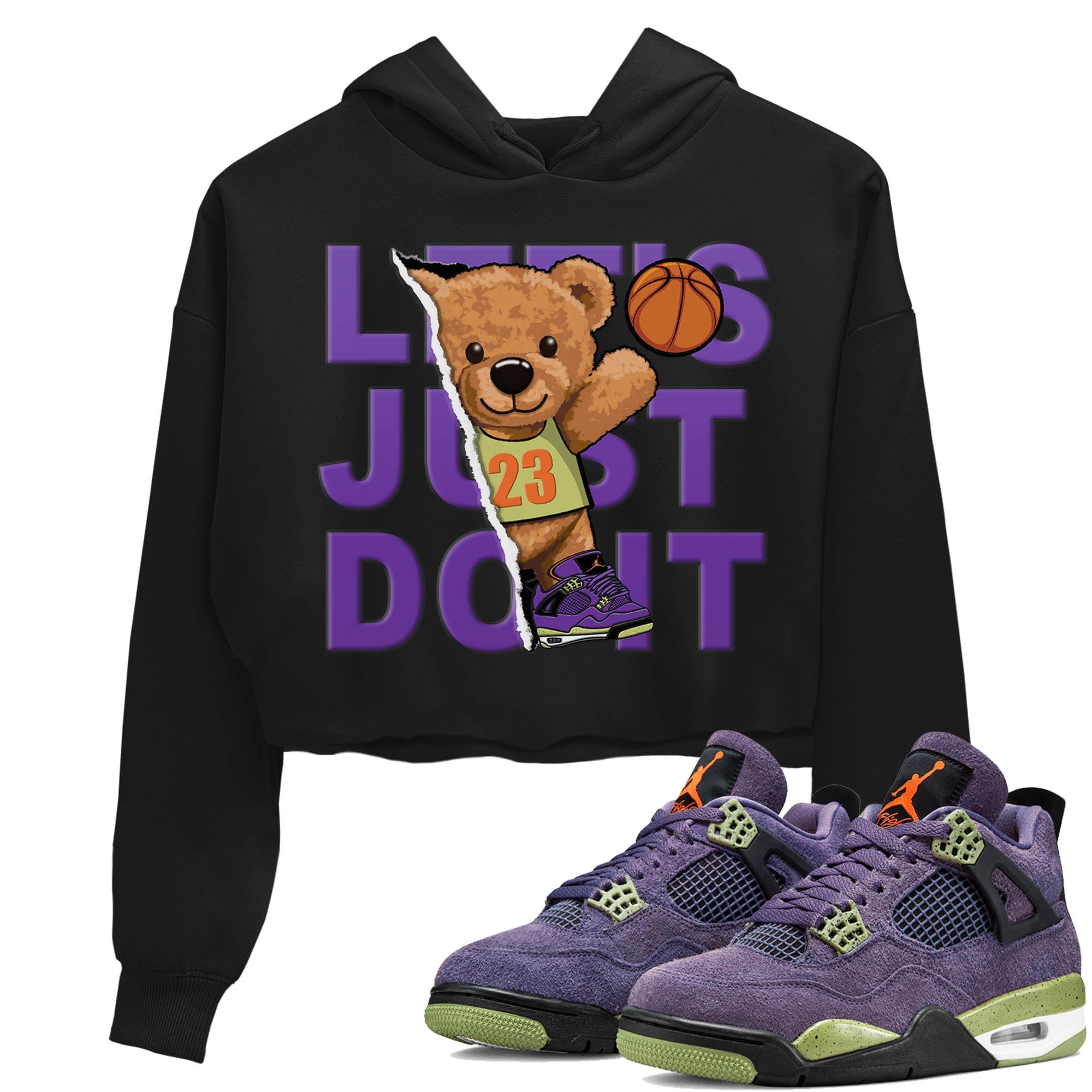 Rip Out Bear Women's Tops - Air Jordan 4 Canyon Purple