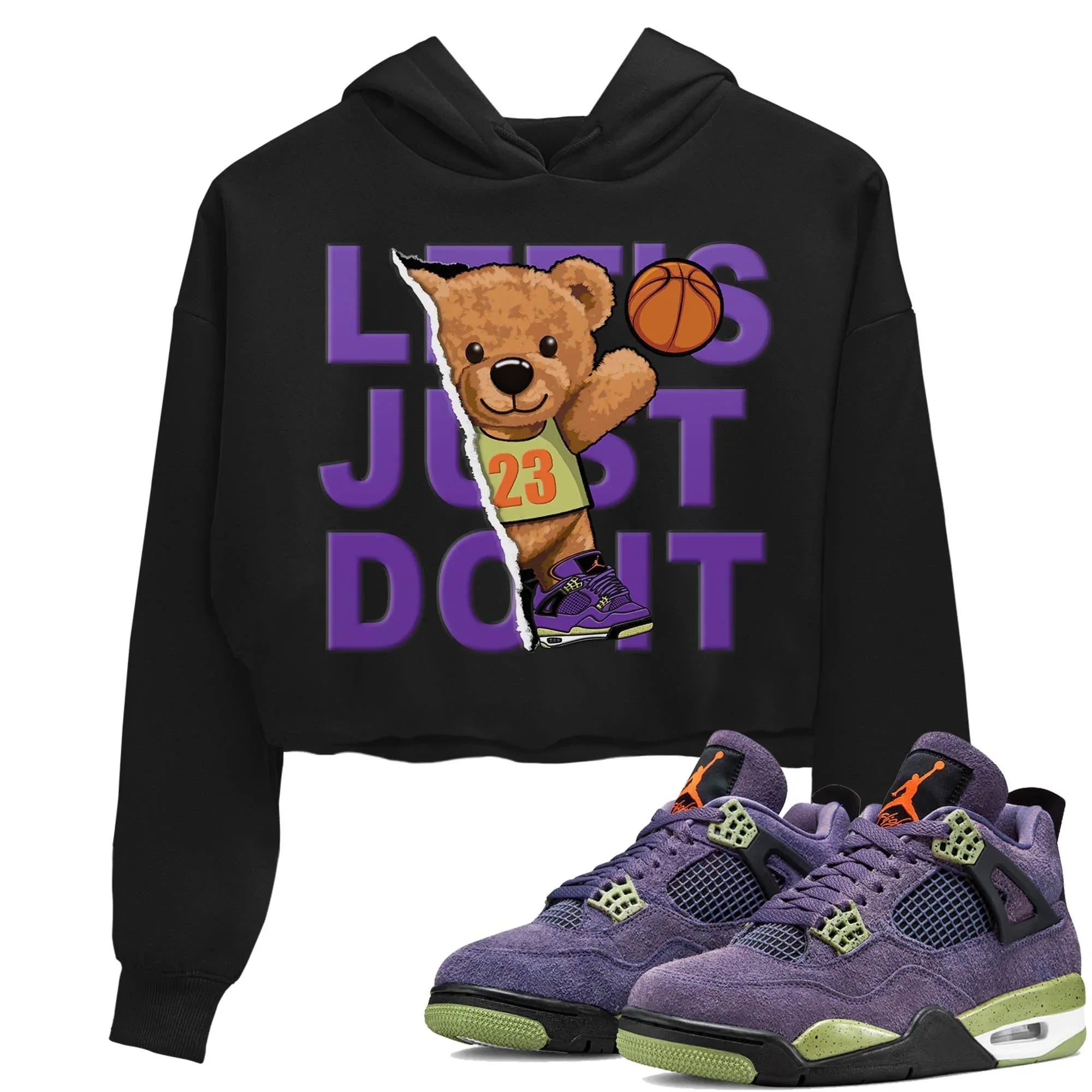 Rip Out Bear Women's Tops - Air Jordan 4 Canyon Purple