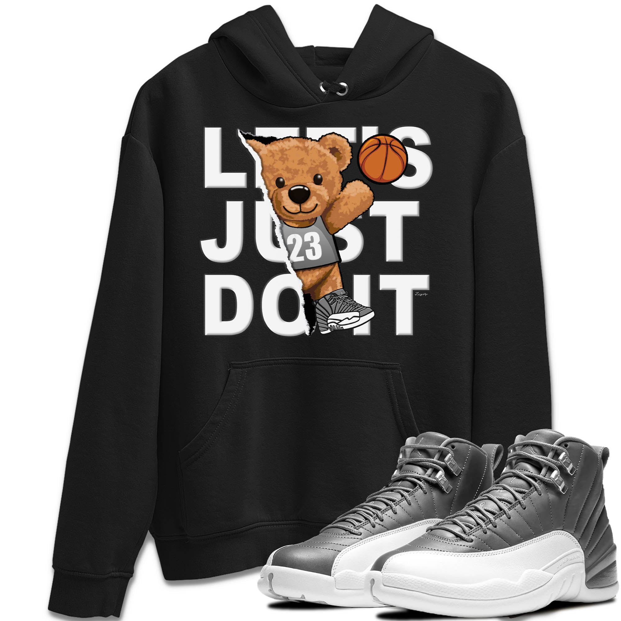 Rip Out Bear Unisex Tops - Air Jordan 12 Stealth