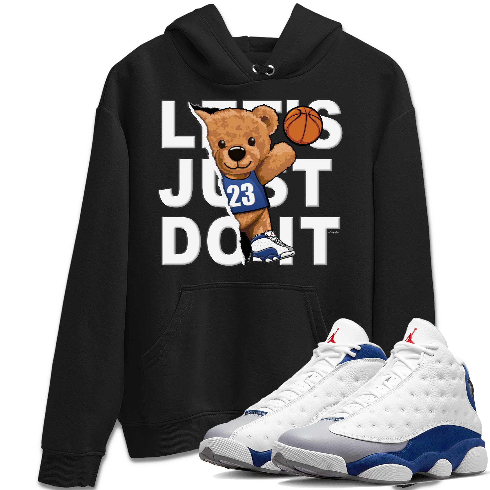 Rip Out Bear Unisex Tops - Air Jordan 13 French Blue