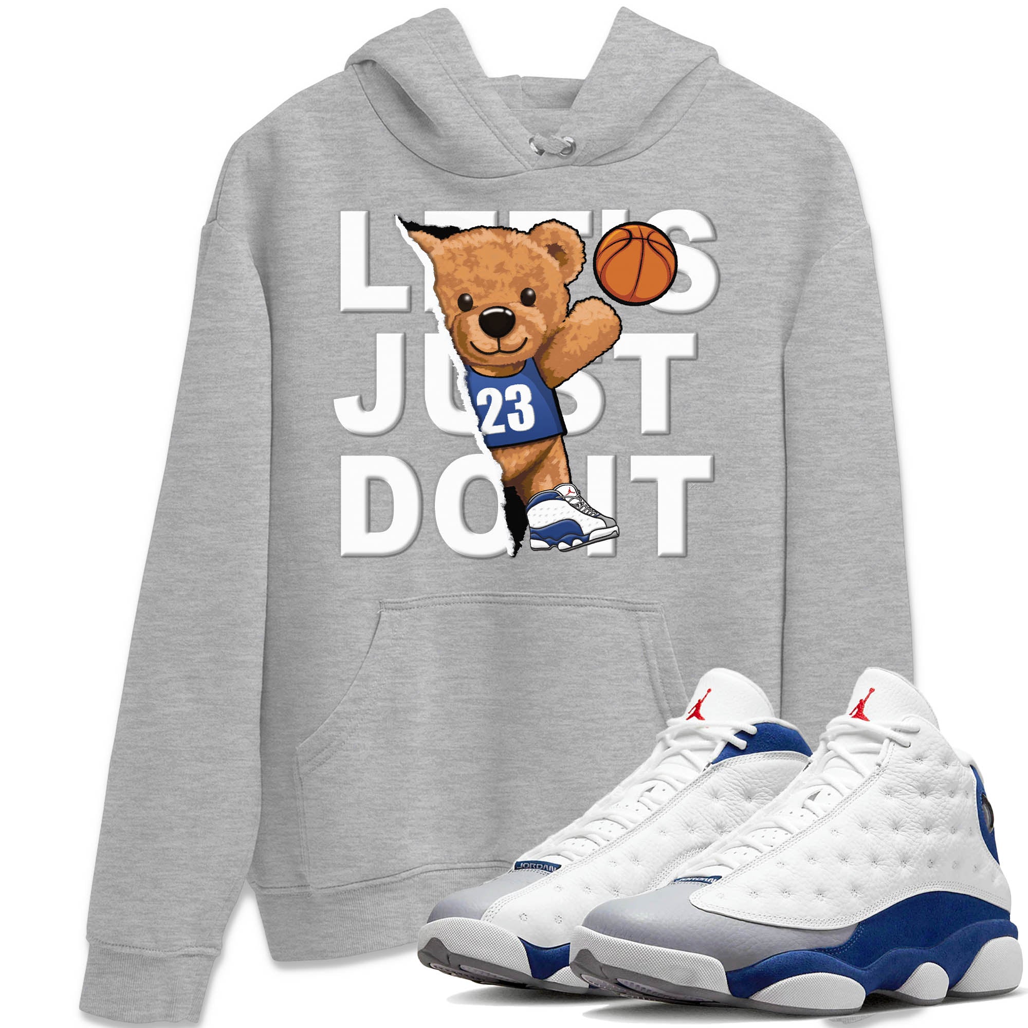 Rip Out Bear Unisex Tops - Air Jordan 13 French Blue