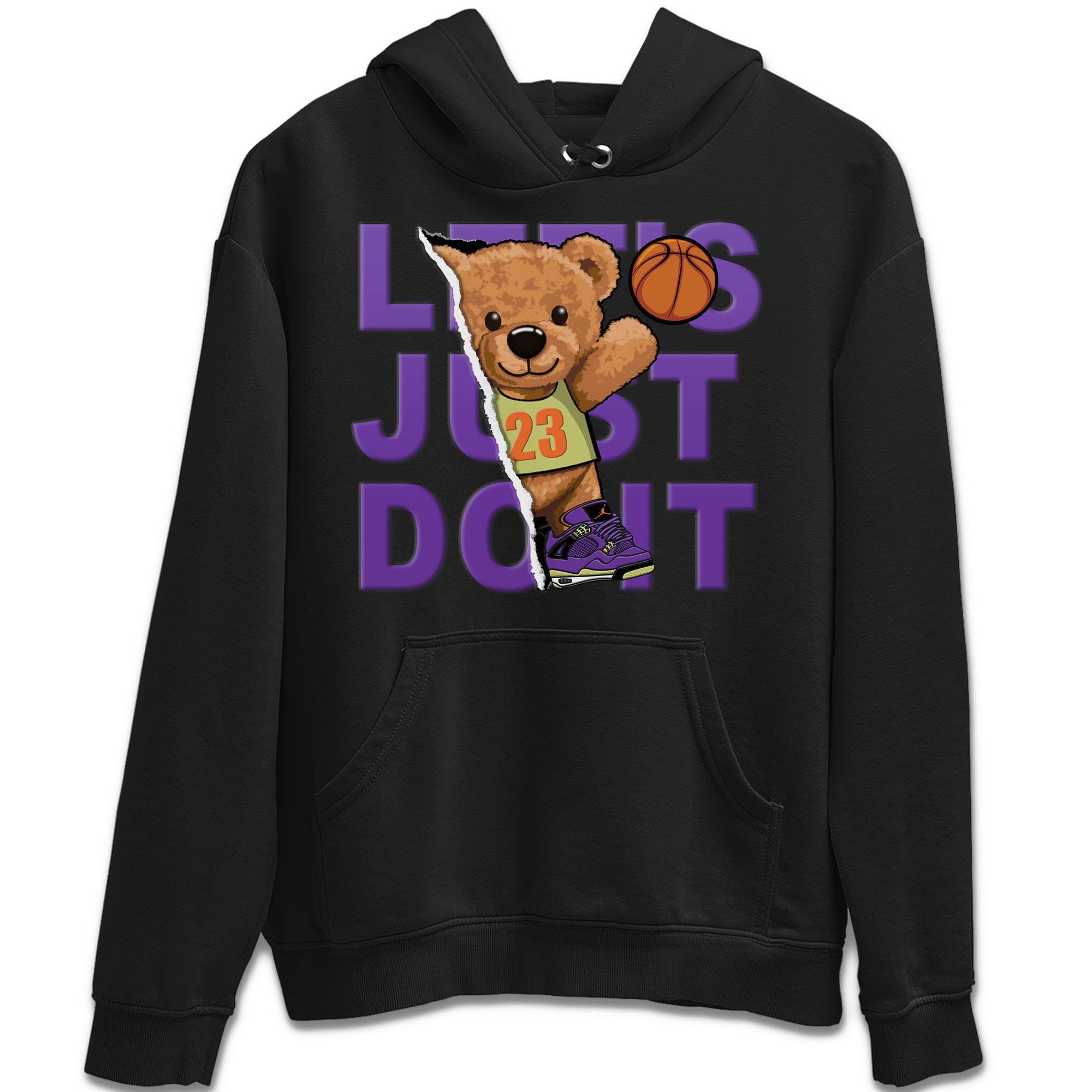 Rip Out Bear Unisex Tops - Air Jordan 4 Canyon Purple