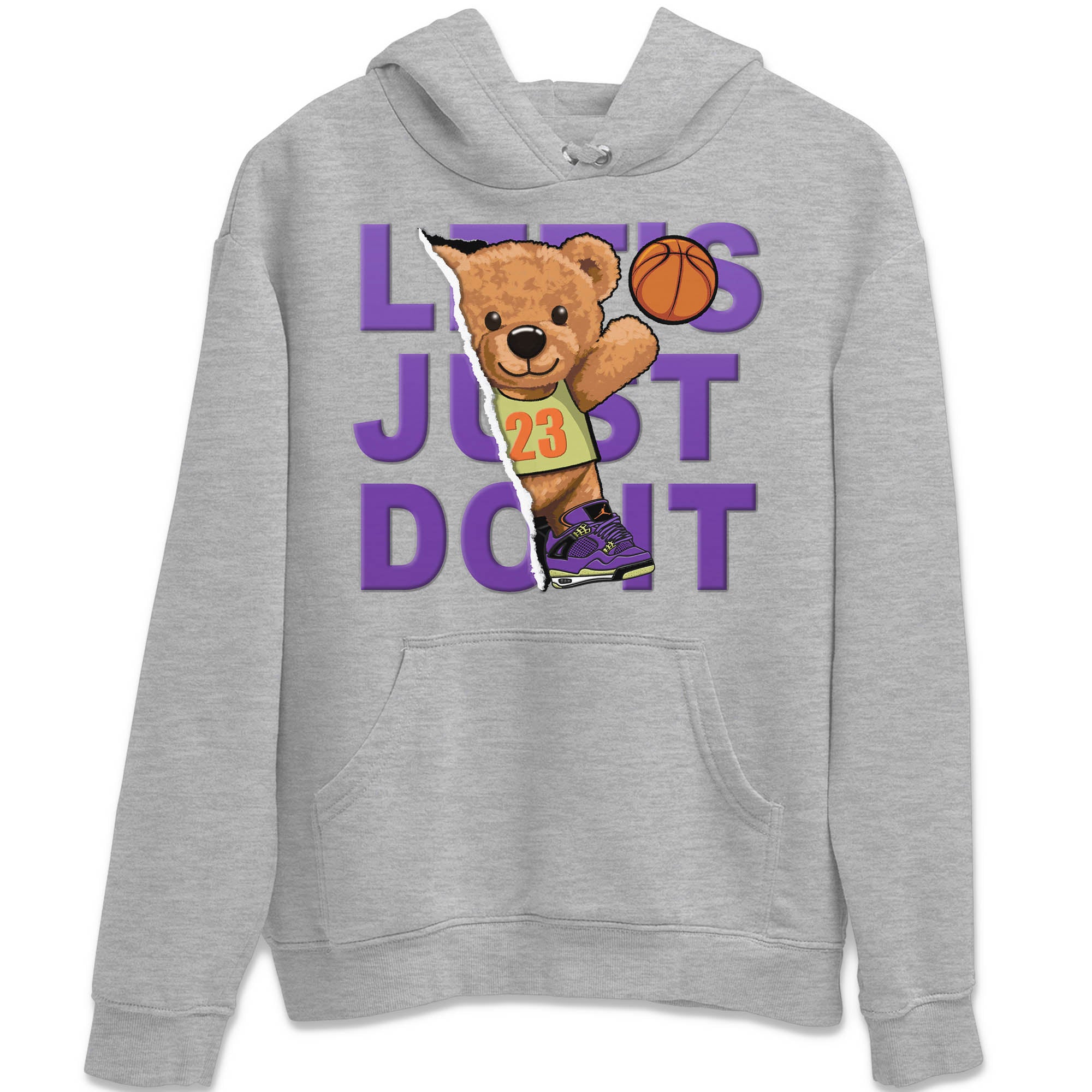 Rip Out Bear Unisex Tops - Air Jordan 4 Canyon Purple